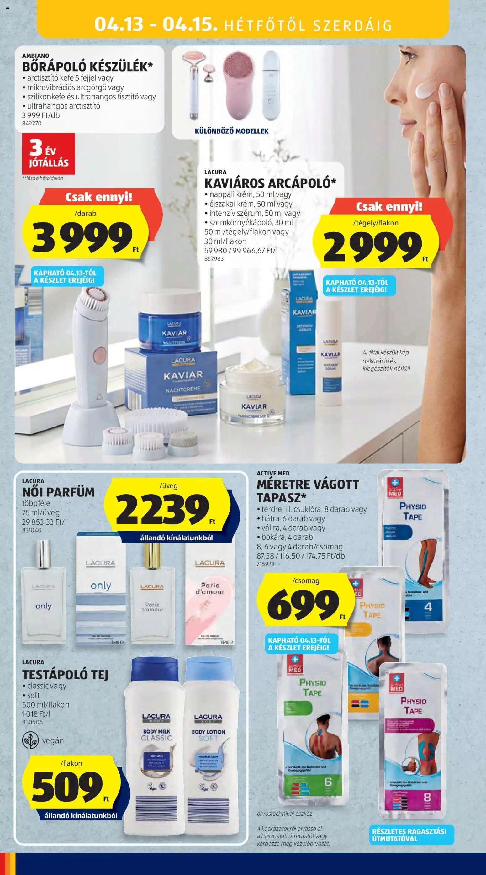 Aldi akciós ujság - amely érvényes a következő dátumtól: 09.04.2026 | Oldal: 54 | Termékek: Body, Parfüm, Testápoló, Vegán