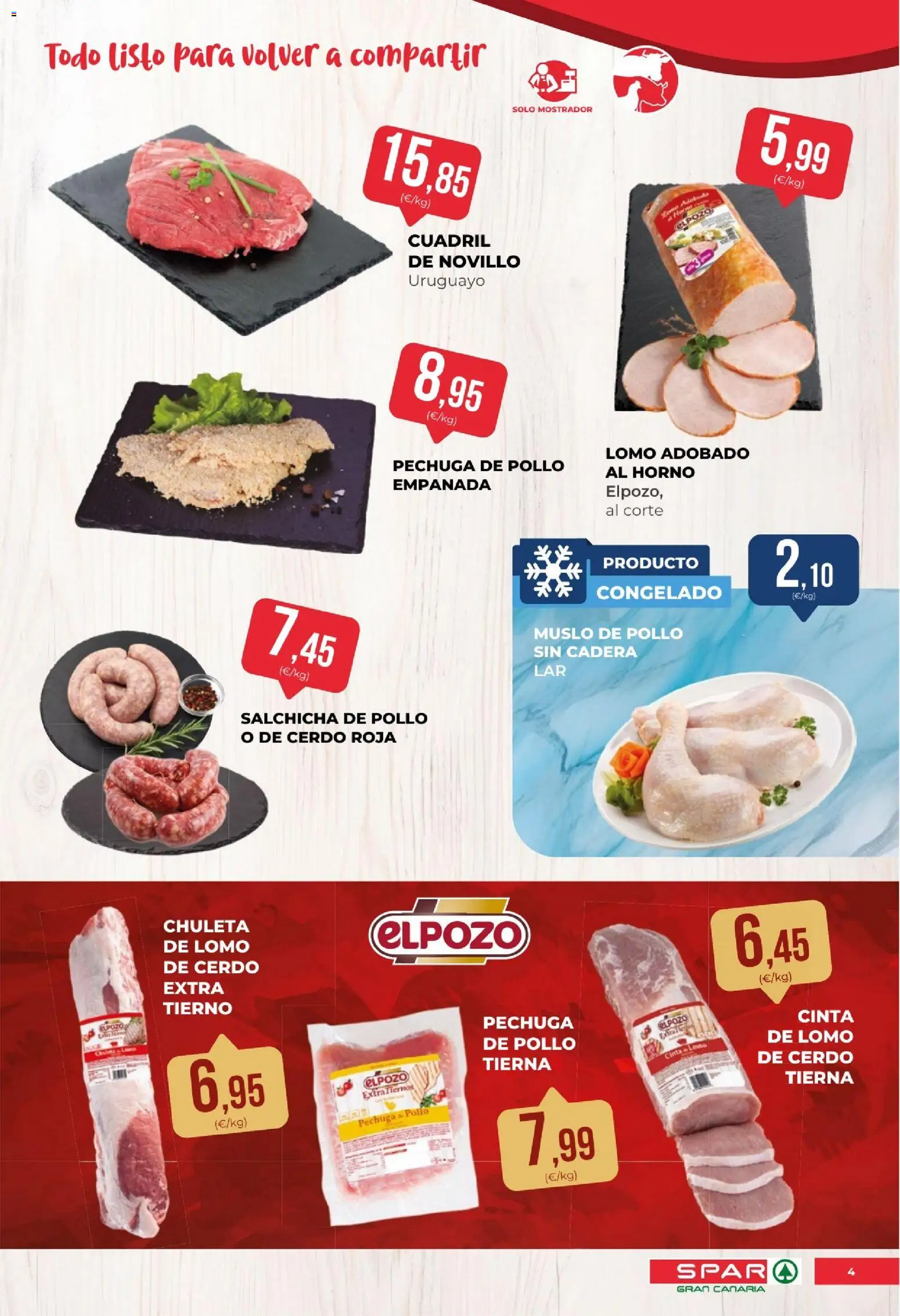 Spar folleto │ válido desde el 04/09/2026 | Página: 4 | Productos: Salchicha, Horno, Lomo de cerdo, Pollo