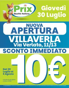 Anteprima del volantino Prix volantino Villaverla valido a partire dal 28/07/2026