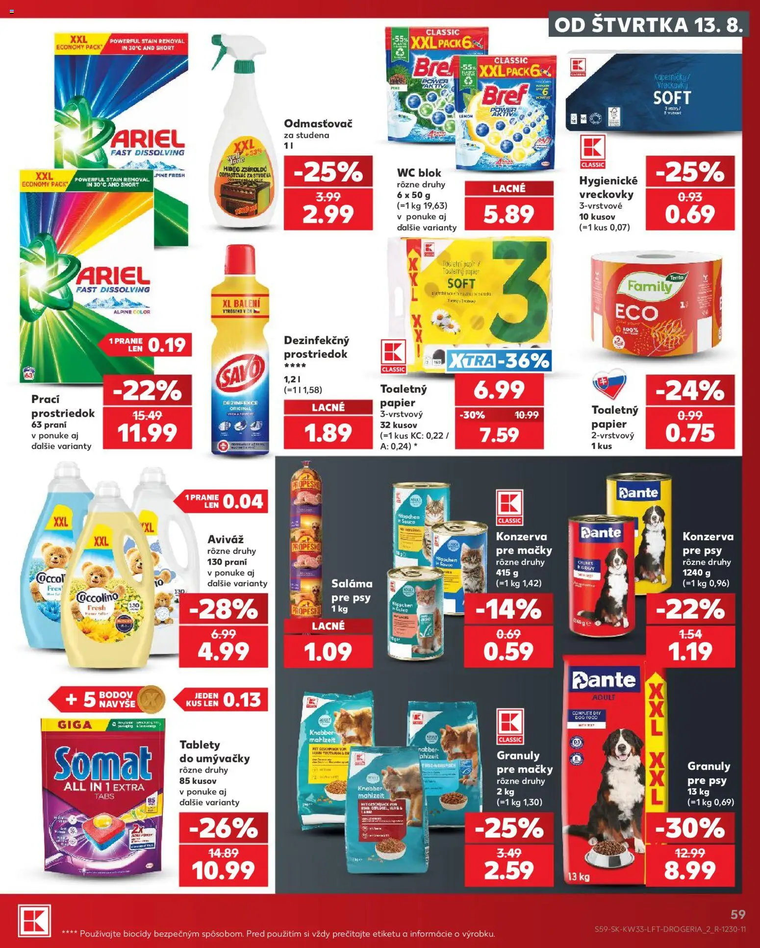 Nové Kaufland akcie – leták je platný od 13.08.2026 | Strana: 59
