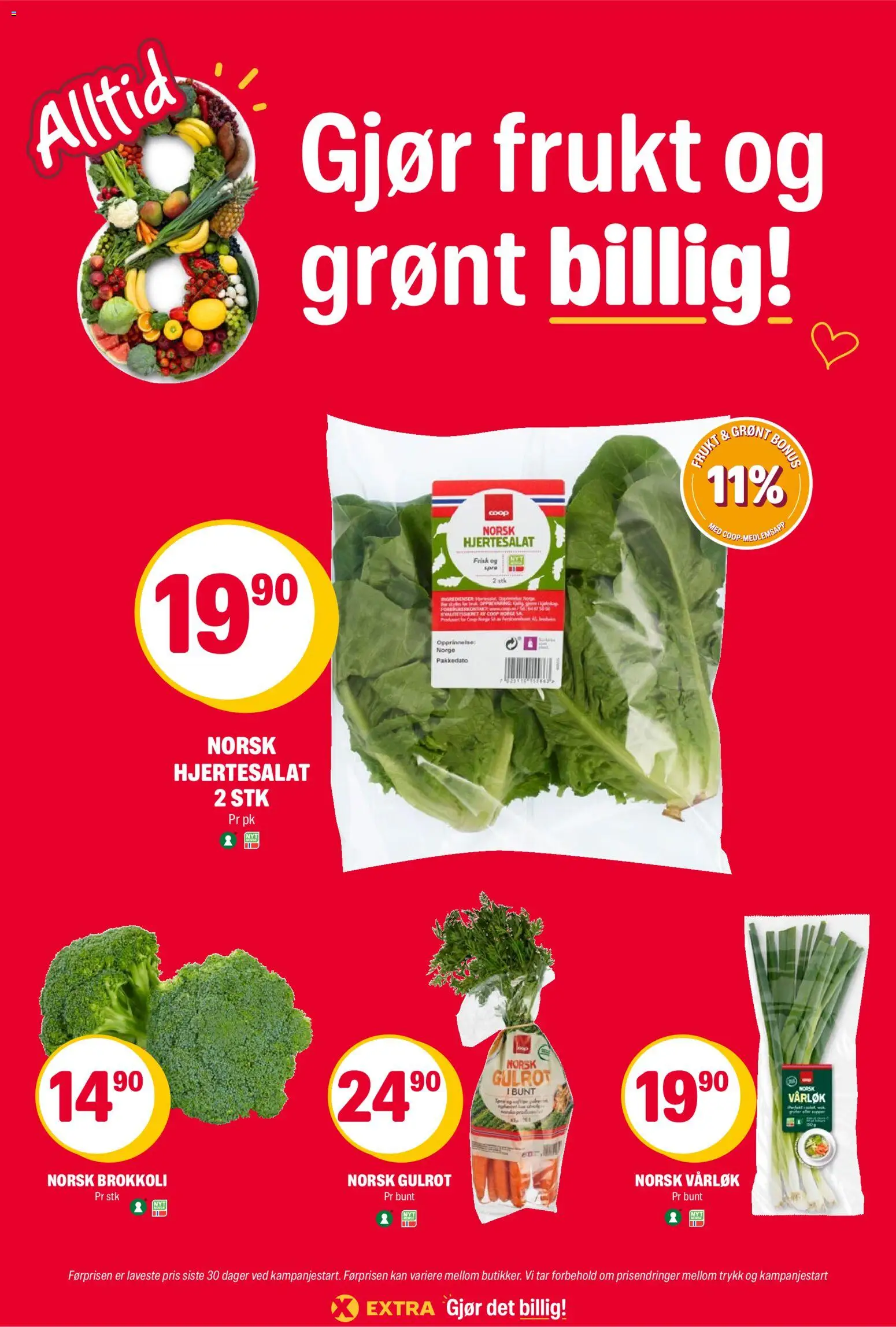 {H1} | Side: 4 | Produkter: Frukt, Ved, Brokkoli, Vårløk
