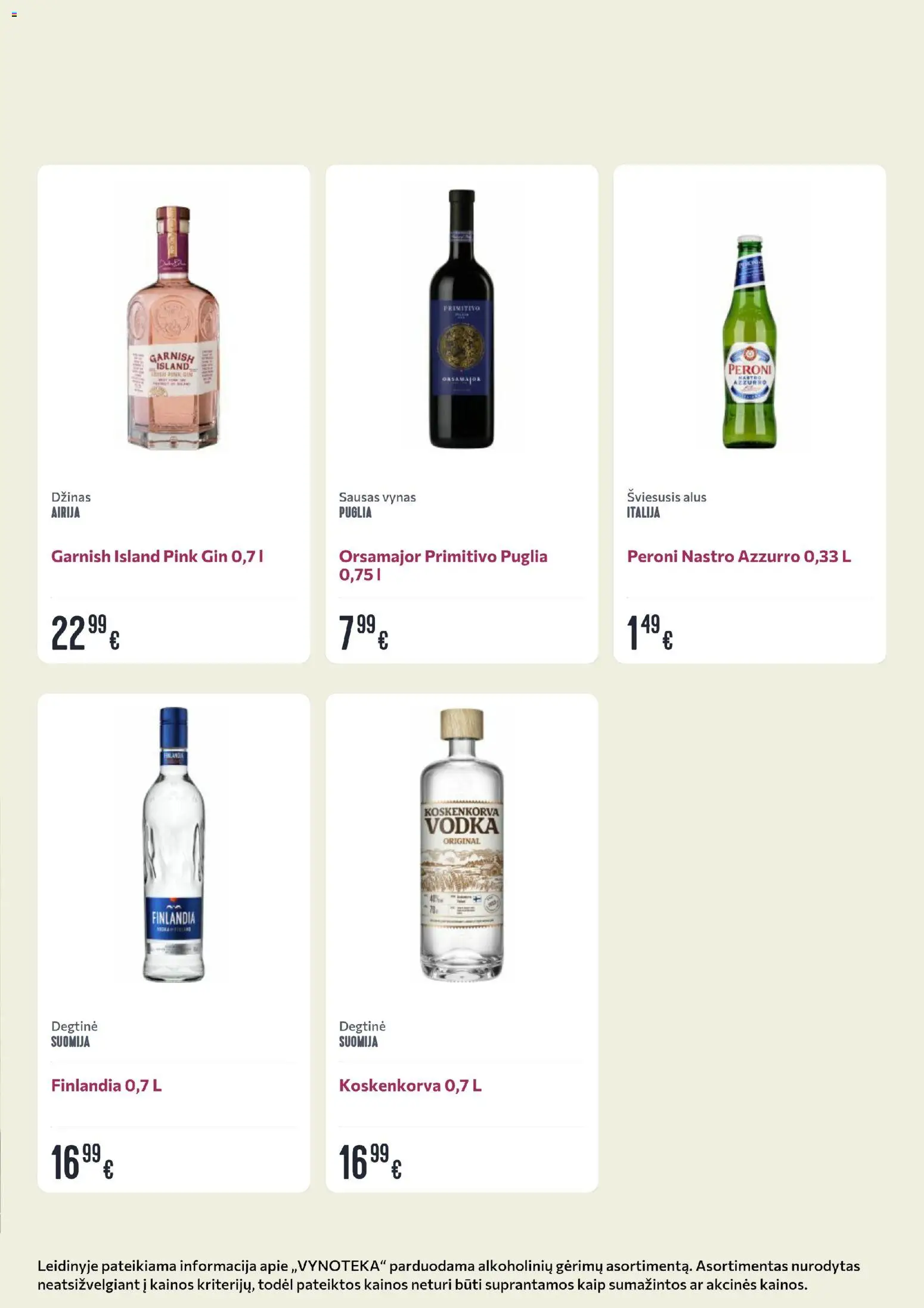 VYNOTEKA akcijos nuo 15.06.2026 | Puslapis: 2 | Prekių: Degtinė, Vynas, Alus, Džinas