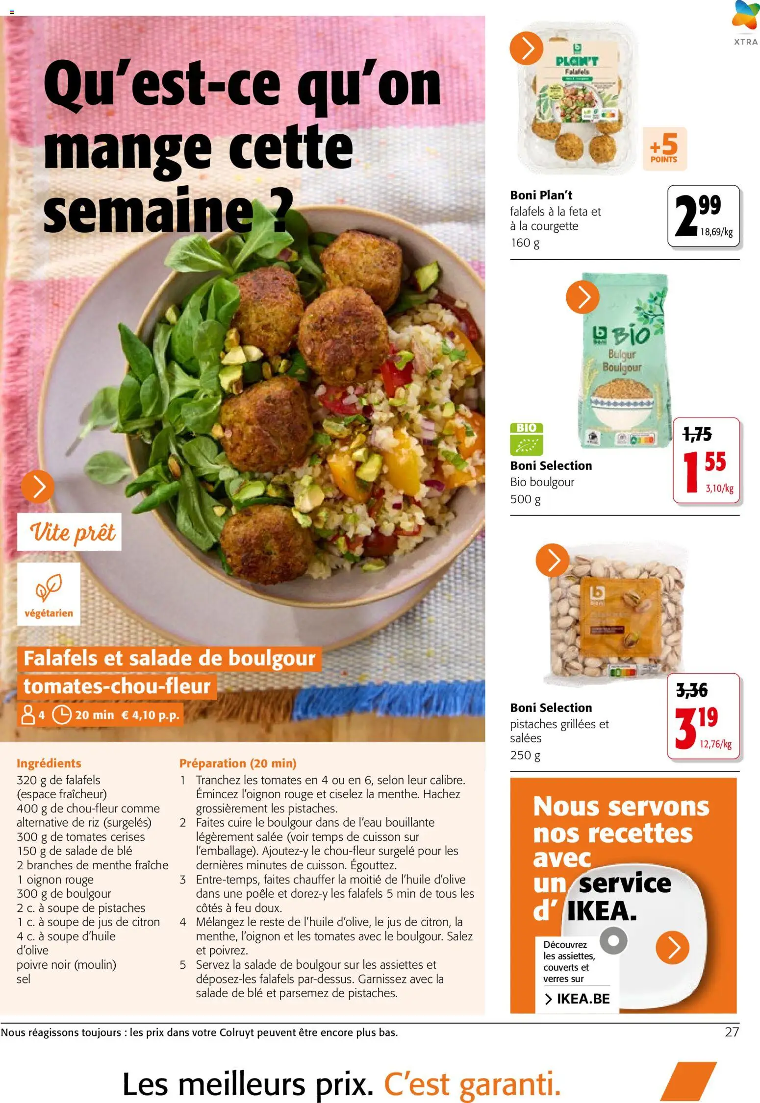 {H1} | Pagina: 27 | Producten: Salade, Pistaches, La, Courgette