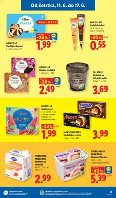Lidl katalog akcije – veljaven od 11.06.2026 | Stran: 17 | Izdelki: Kos, Smetana, Sladoled, Lubenice