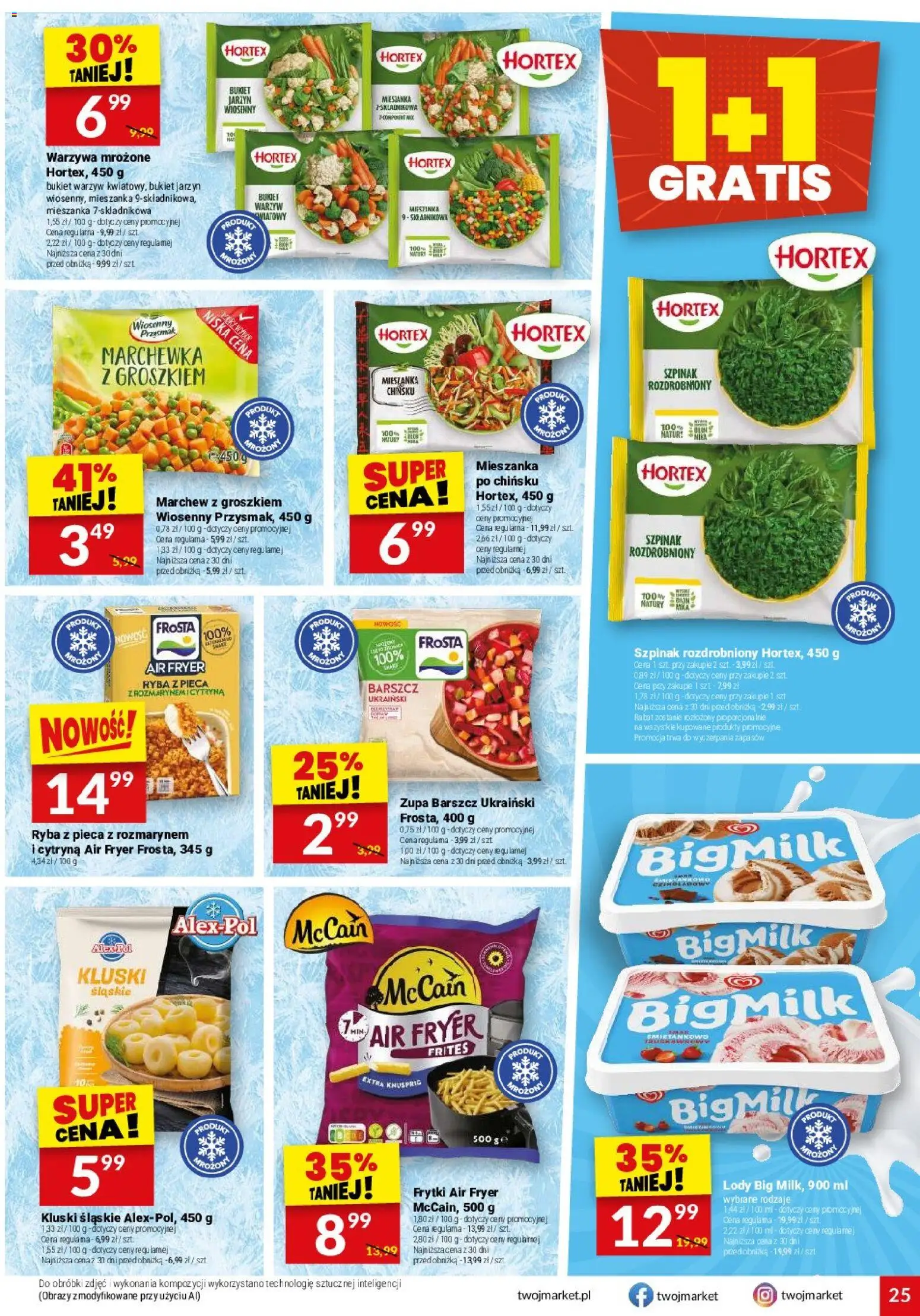 Twój Market gazetka od 07.10.2026 | Strona: 25 | Produkty: Barszcz, Frosta, Kluski śląskie, Frytki