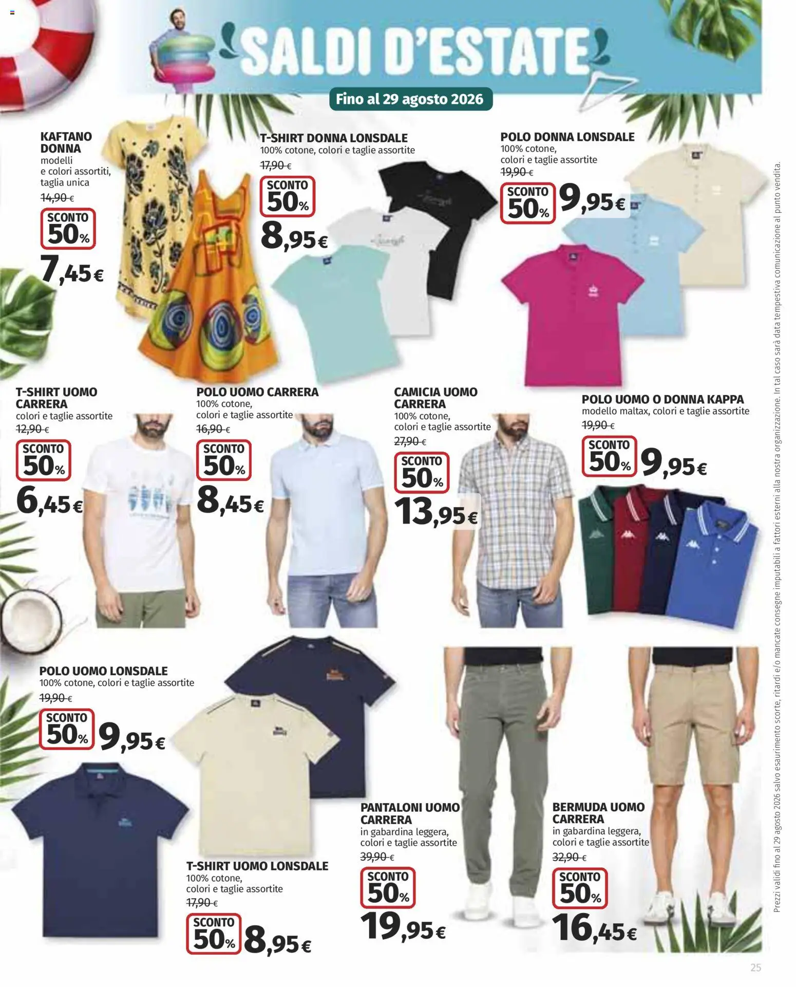 Volantino COOP del 09/07/2026 | Pagina: 25 | Prodotti: Camicia, Pantaloni, Bermuda, Polo