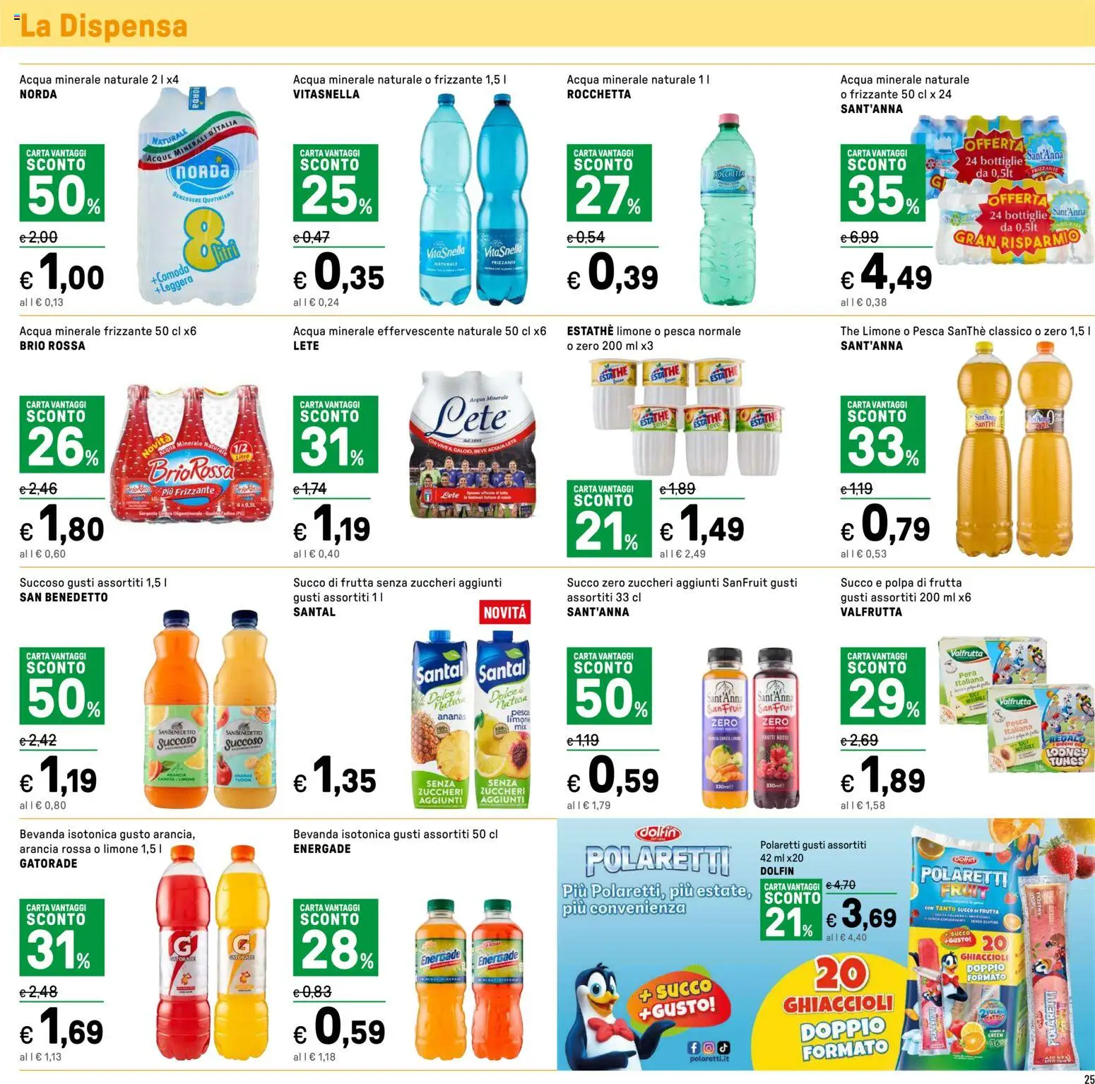 Volantino Iper del 04.06.2026 | Pagina: 25 | Prodotti: Acqua, Frutta, Limone, Pesca