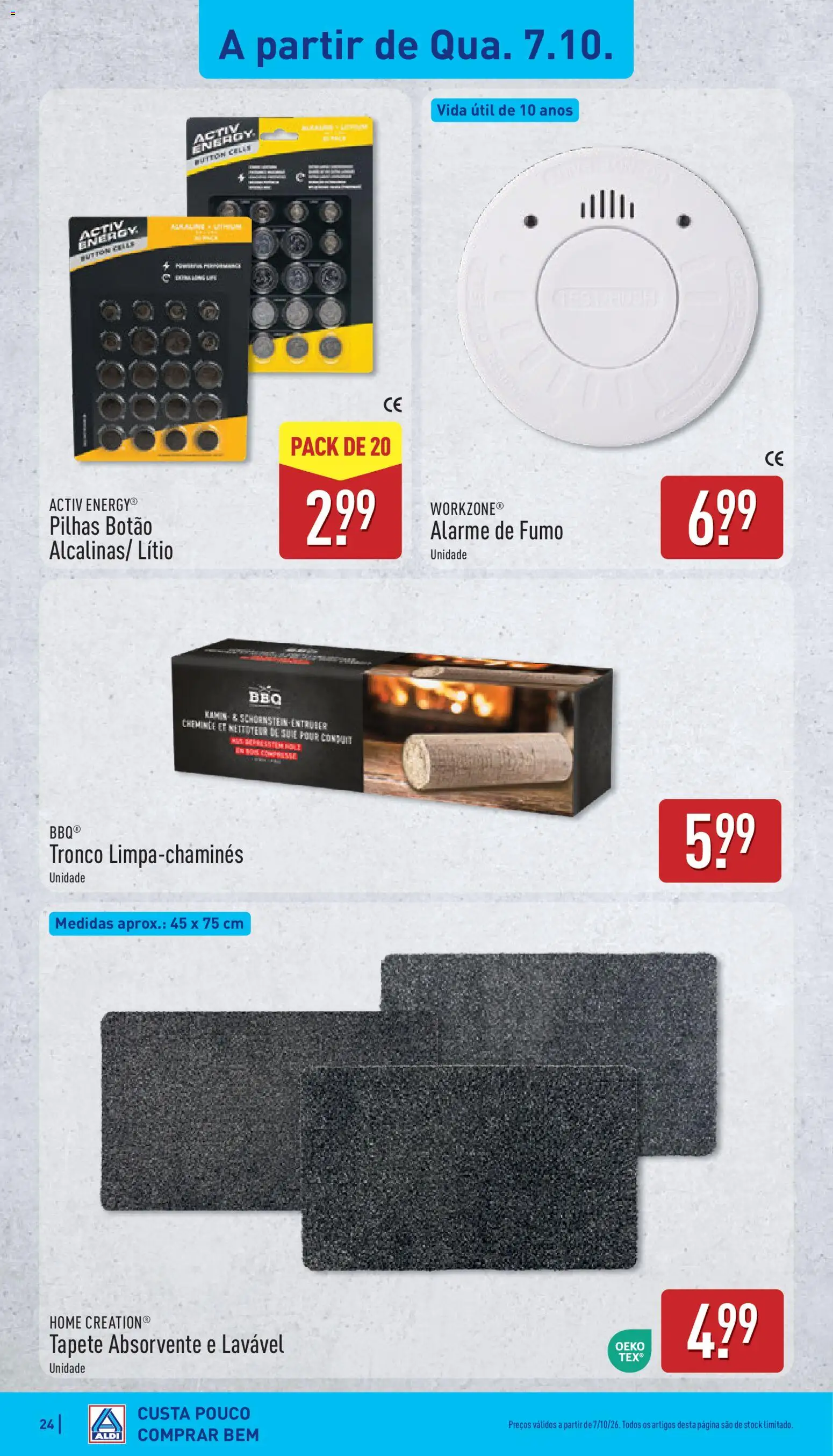 Aldi folheto │ válido de 05/10/2026 | Página: 24 | Produtos: Pilhas, Tapete