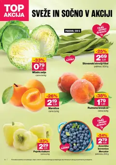 Mercator katalog akcije – veljaven od 02.07.2026 | Stran: 6 | Izdelki: Paprika, Marelice, Borovnice, Zelje