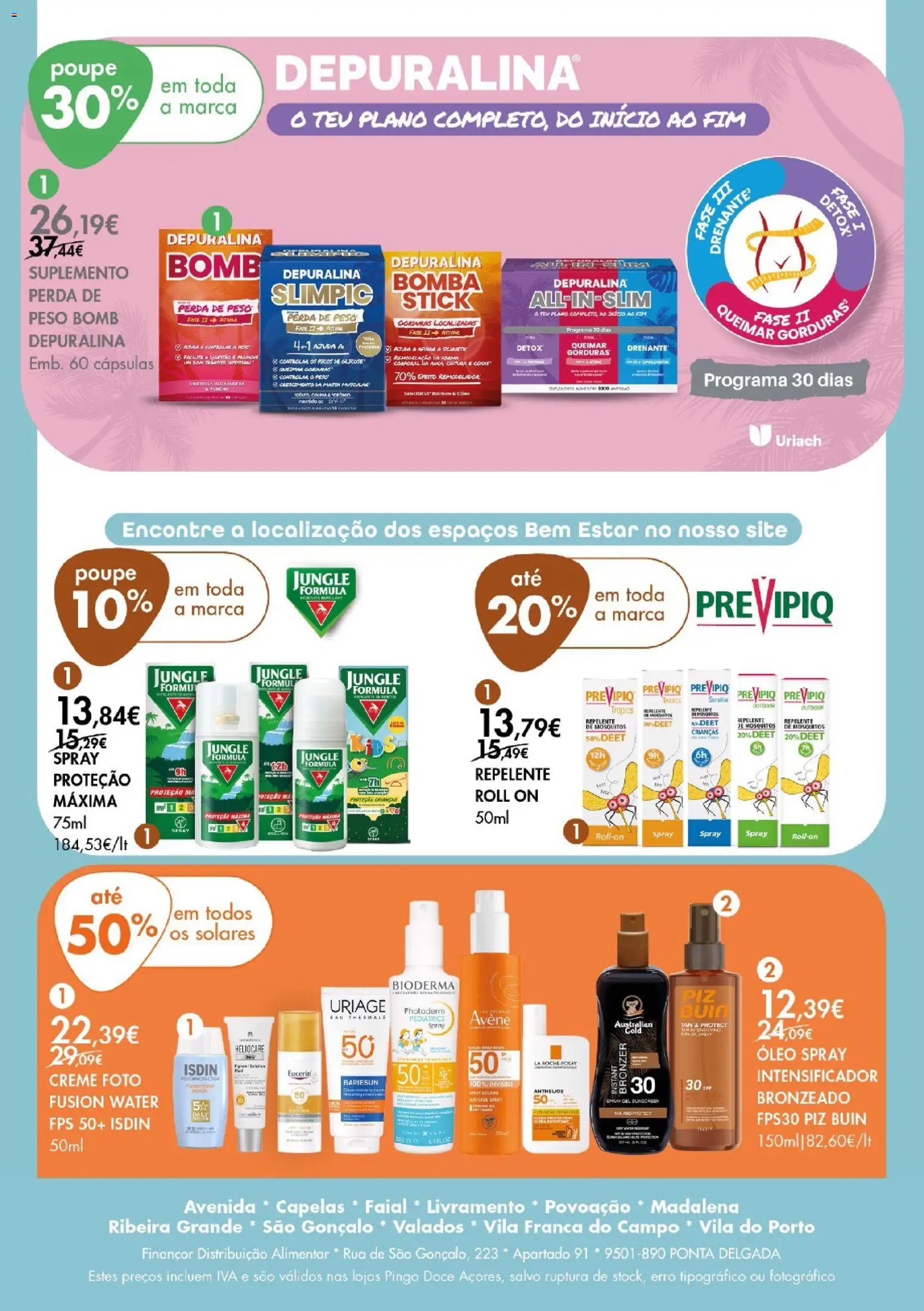 Pingo Doce Bem Estar Verão Açores │ válido de 04.06.2026 | Página: 4 | Produtos: Bronzer, Óleo, Café, Creme