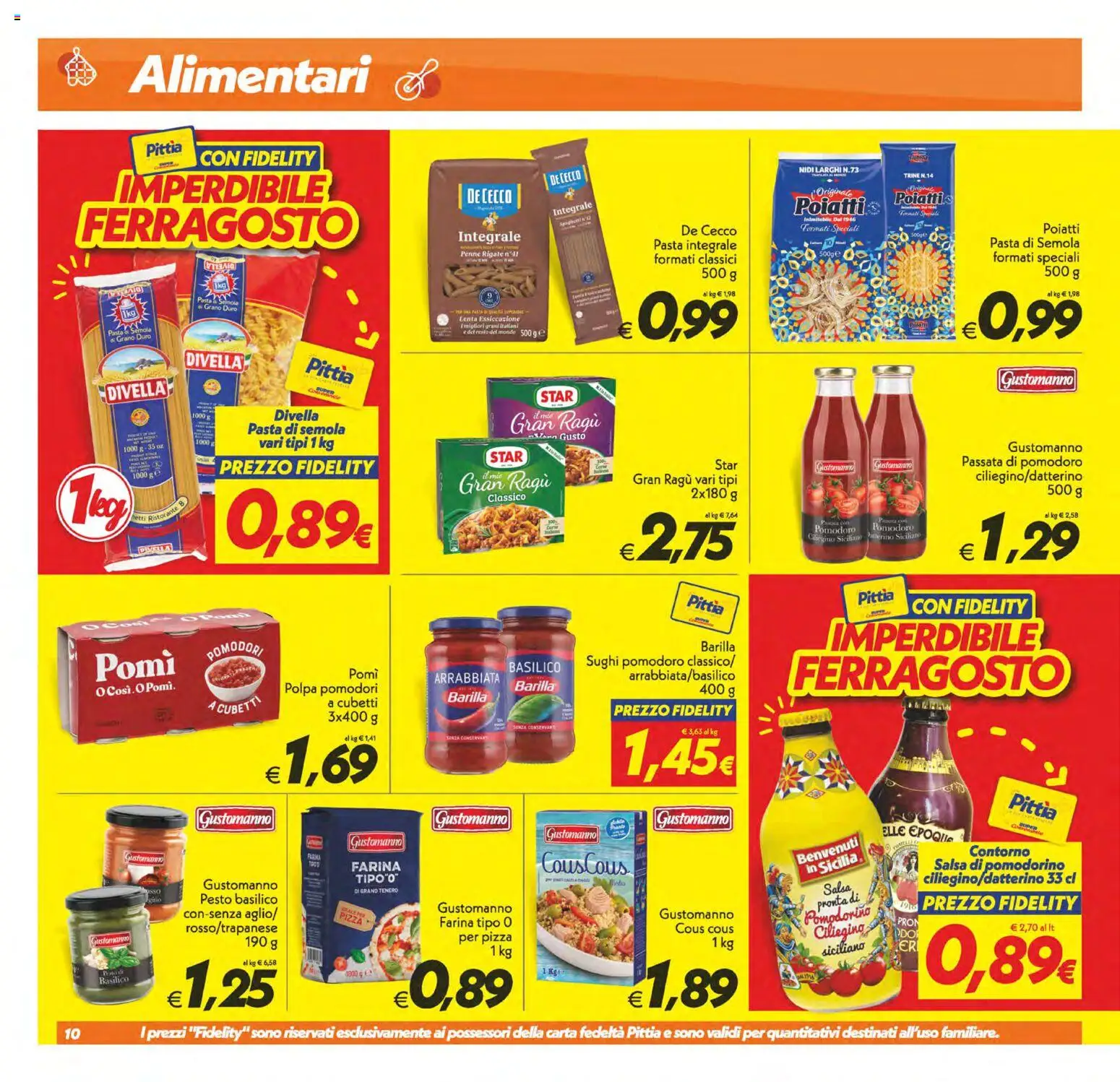 Volantino SuperConveniente del 11/08/2026 | Pagina: 10 | Prodotti: Salsa, Barilla, Basilico, Spaghetti