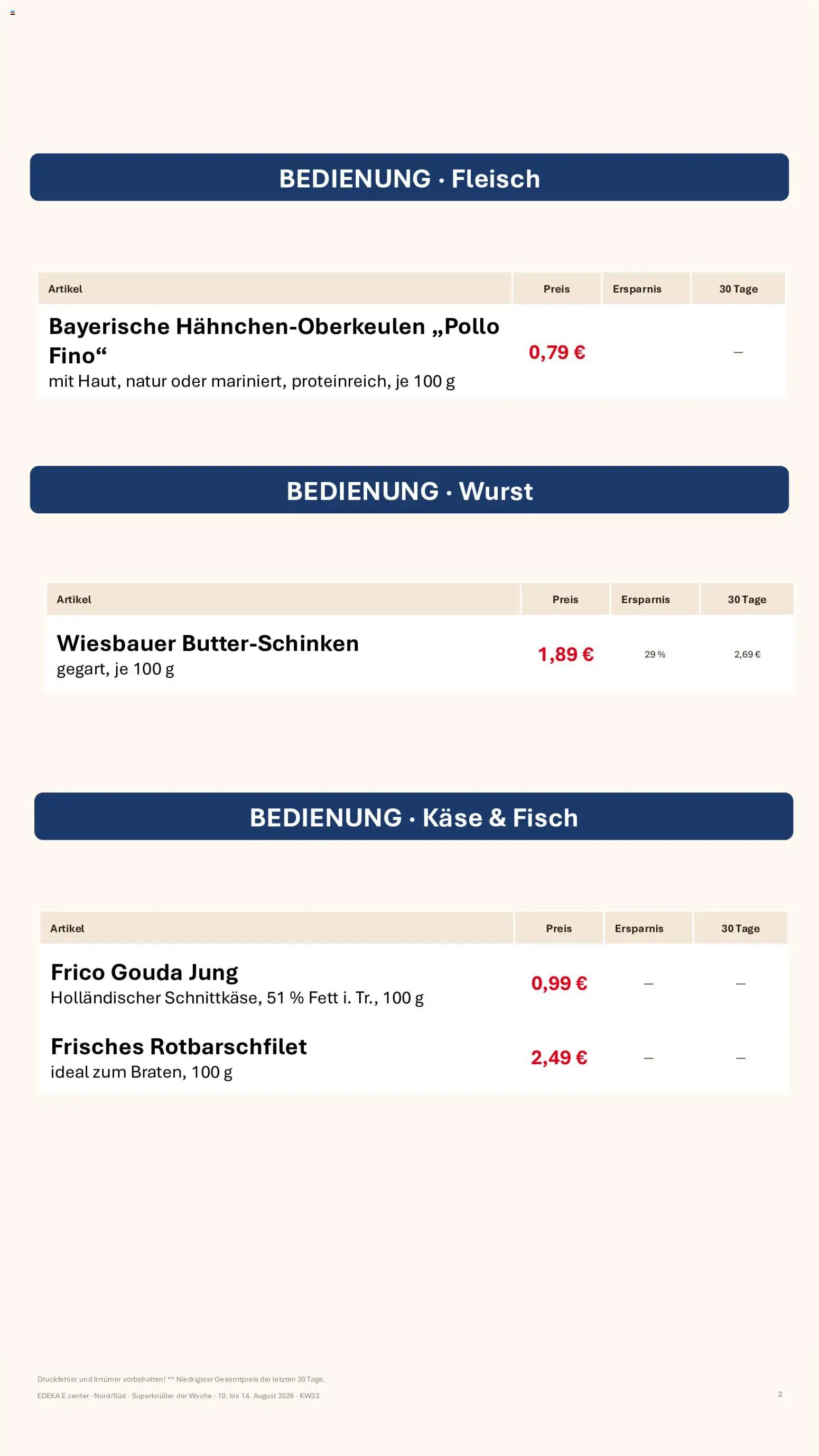 Simmel Bayern – gültig ab 10.08.2026 | Seite: 2 | Produkte: Käse, Gouda, Fisch, Fleisch