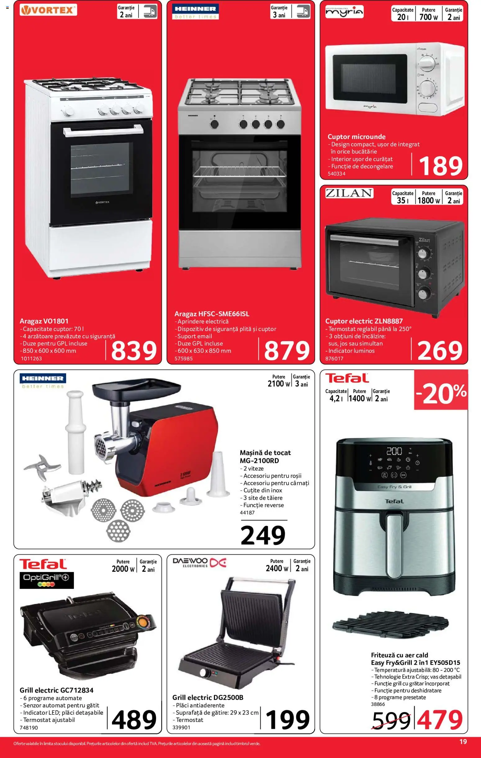Noul catalog Selgros – valabil de la 10.07.2026 | Pagină: 19 | Produse: Mașină de tocat, Ginseng, Plită, Friteuză
