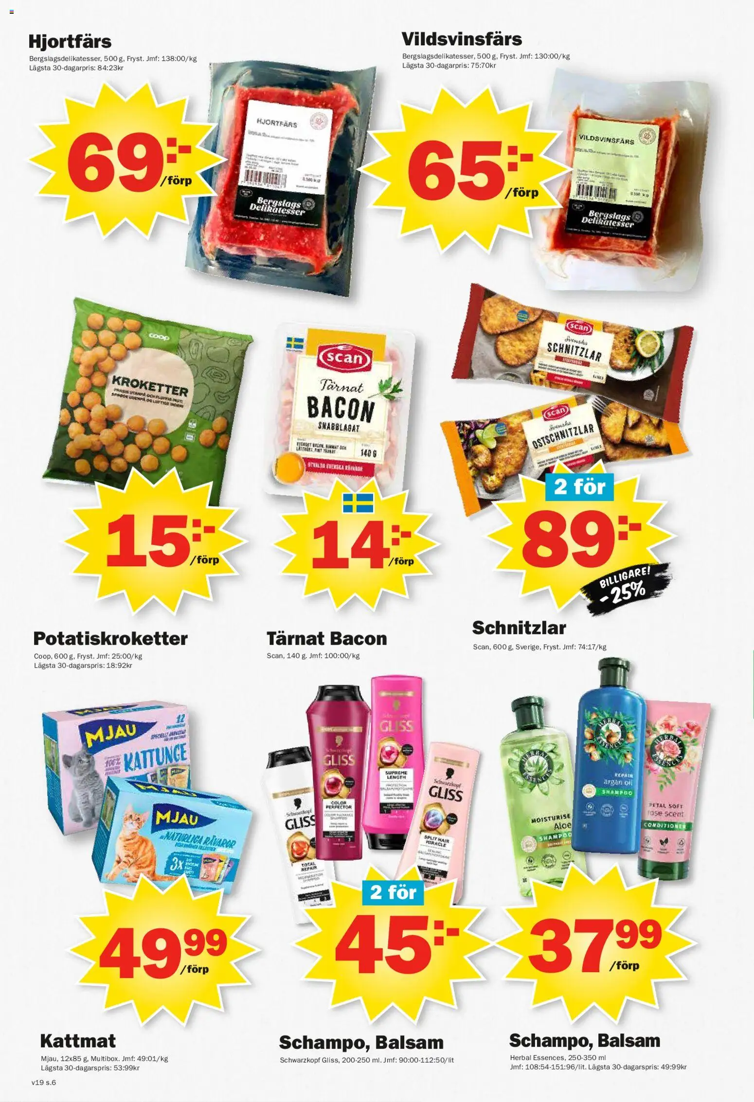 Pekås reklamblad aktuell från 04.05.2026 | Sida: 6 | Produkter: Balsam, Bacon, Kattmat