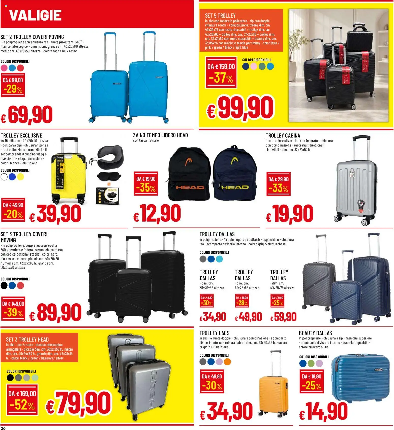 Volantino Galassia del 09/07/2026 | Pagina: 26 | Prodotti: Auricolari, Zaino, Cuscino, Trolley
