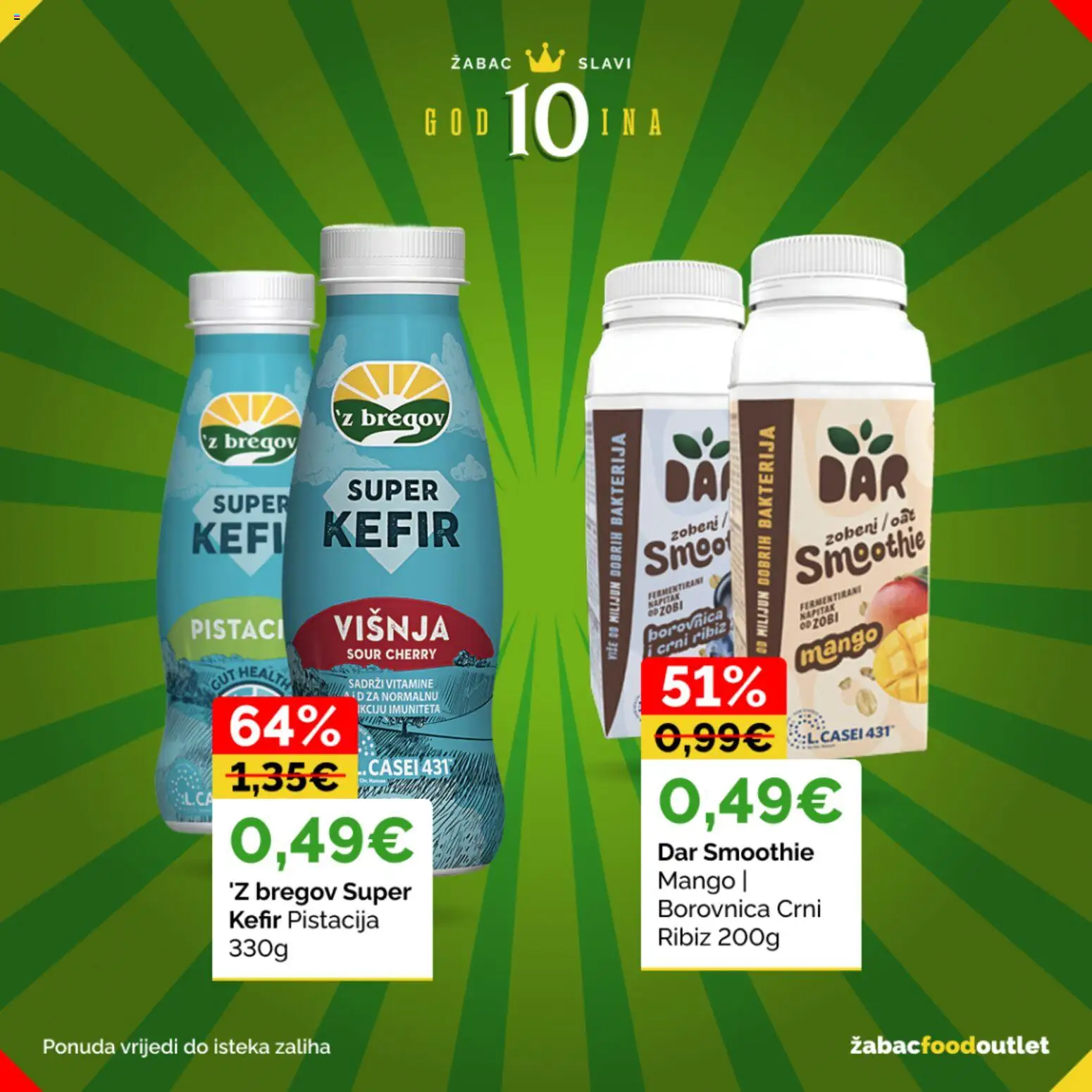 Žabac katalog | vrijedi od 01.06.2026 | Stranica: 9 | Proizvodi: Smoothie, Mango, Borovnica, Kefir