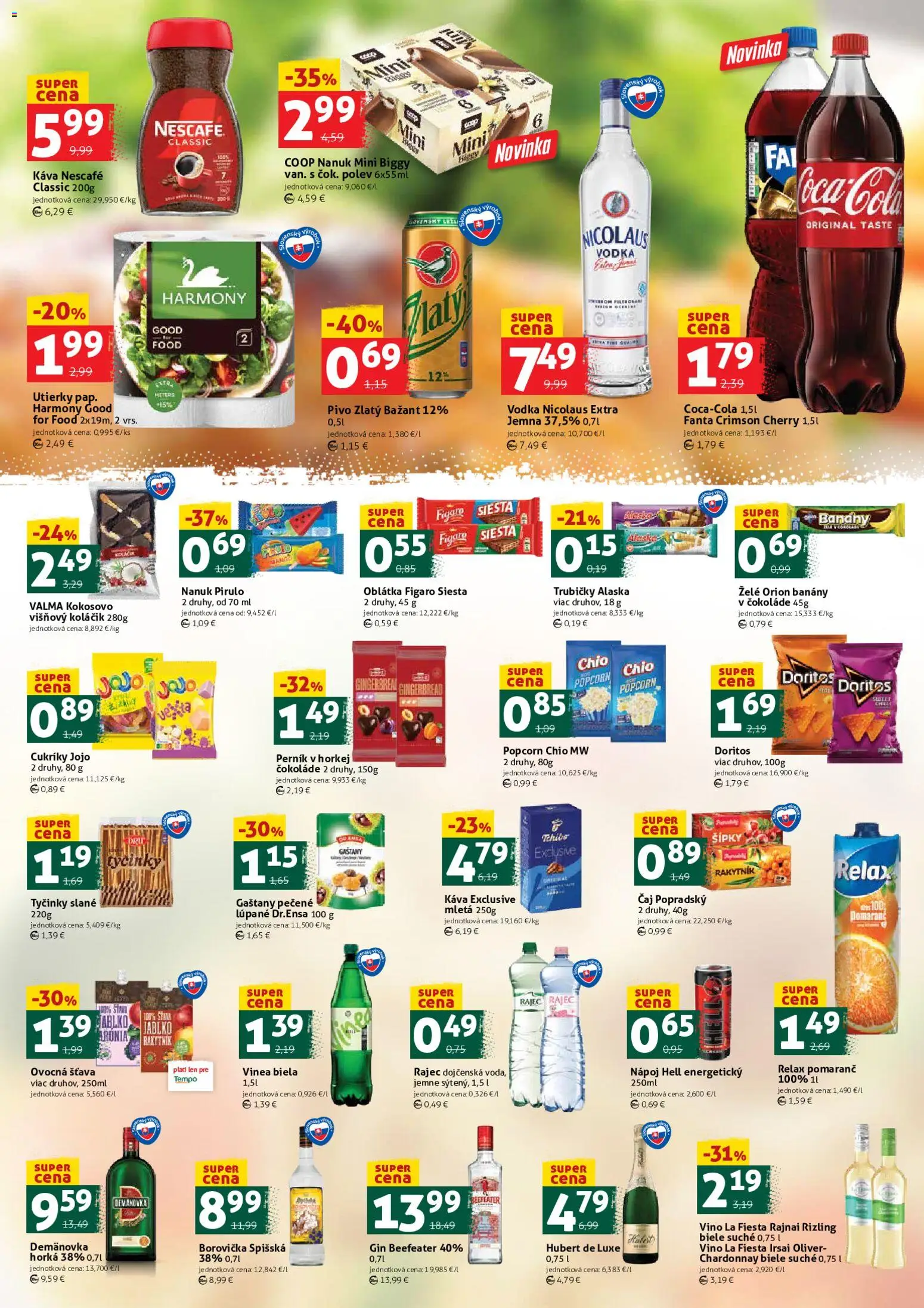 Nové COOP Jednota akcie – leták je platný od 22.05.2026 | Strana: 3 | Produkty: Káva, Čaj, Mango, Hubert de Luxe