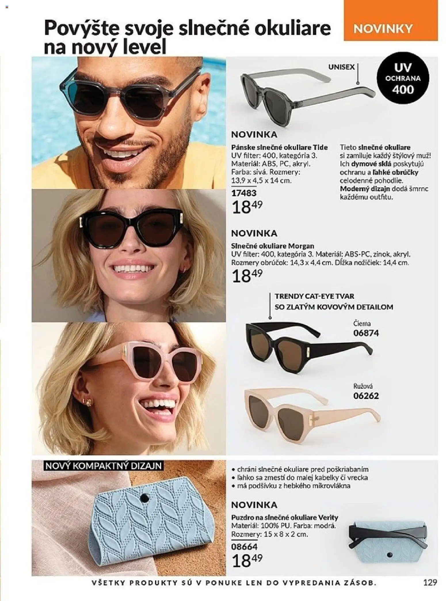 Nové Avon akcie – leták je platný od 01.06.2026 | Strana: 129 | Produkty: Okuliare, Puzdro