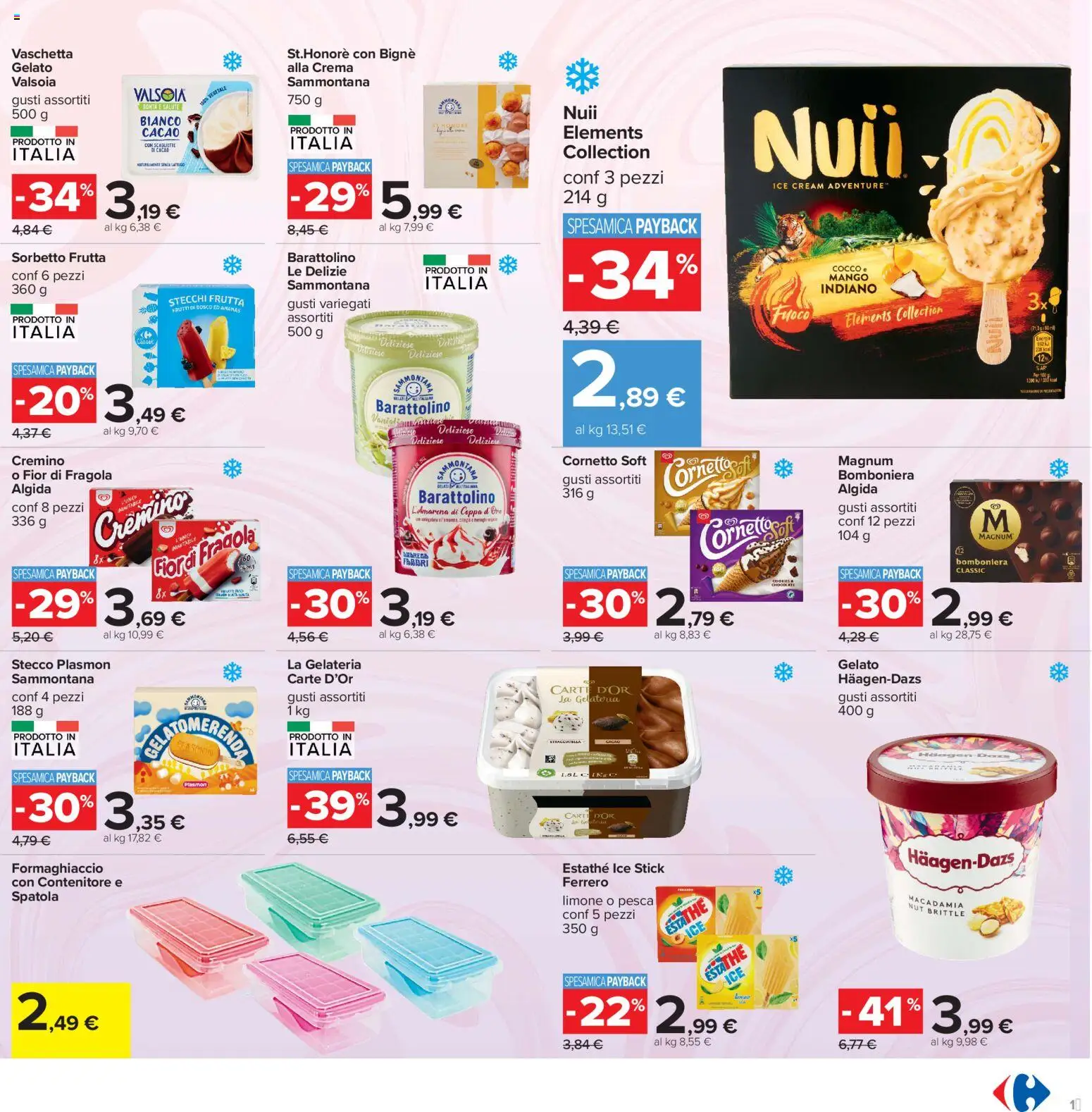Volantino Carrefour del 16.06.2026 | Pagina: 19 | Prodotti: Crema, Cornetto, Cacao, Stracciatella