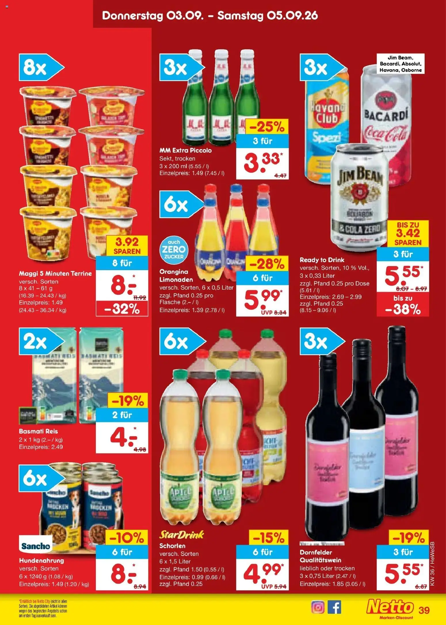 Netto Marken-Discount Prospekt Hamburg (ab 31.08.2026) » Angebote | Seite: 51 | Produkte: Maggi, Osborne, Zucker, Maggi 5 minuten terrine