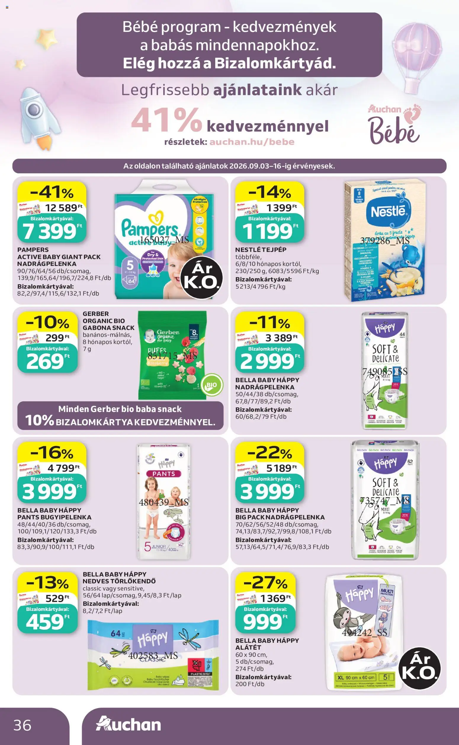 Auchan akciós ujság - amely érvényes a következő dátumtól: 2026.09.03. | Oldal: 36