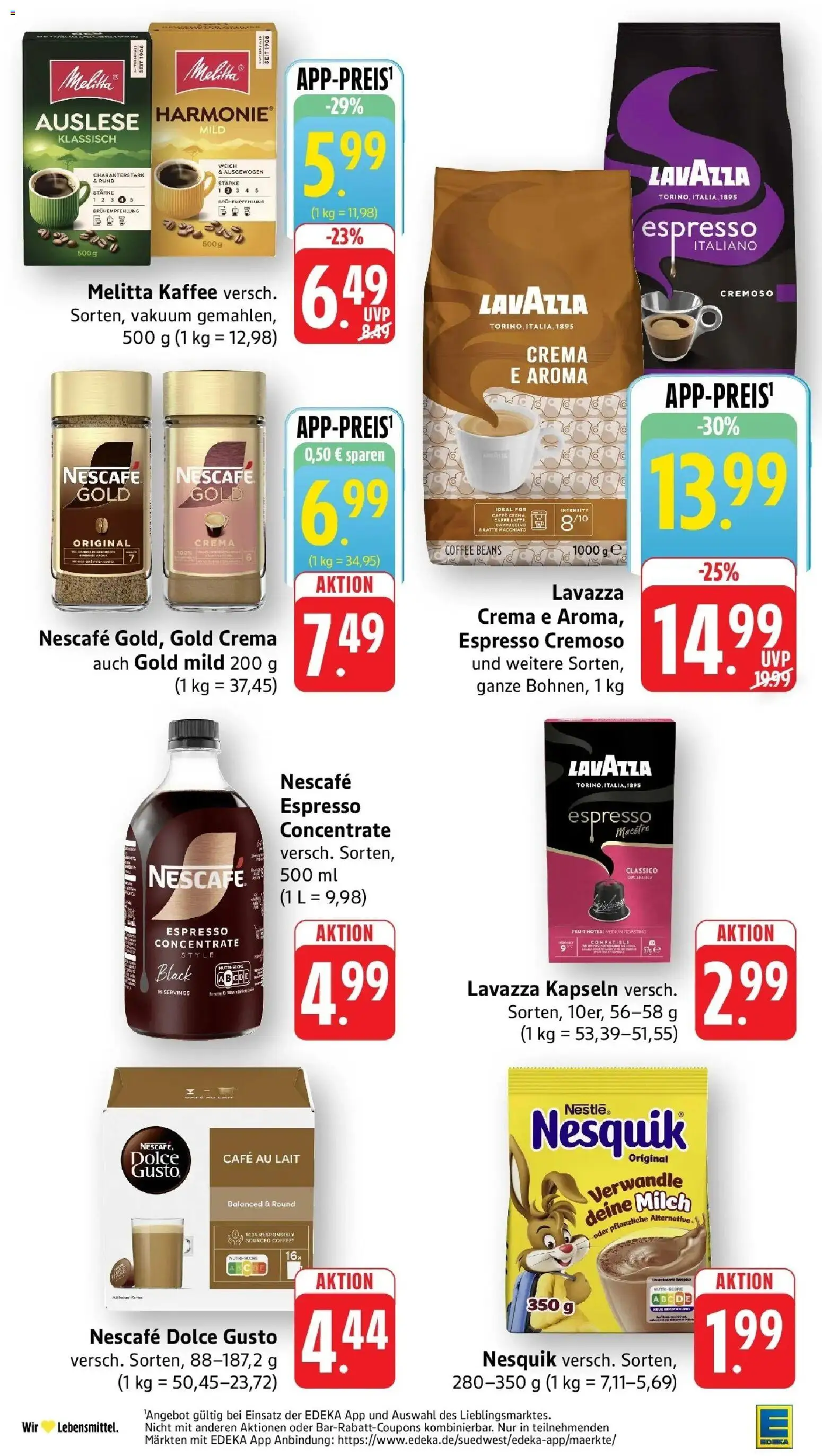 Edeka Prospekt Stockach (ab 05.10.2026) » Angebote Online | Seite: 29 | Produkte: Lavazza, Milch, Kaffee, Dolce gusto