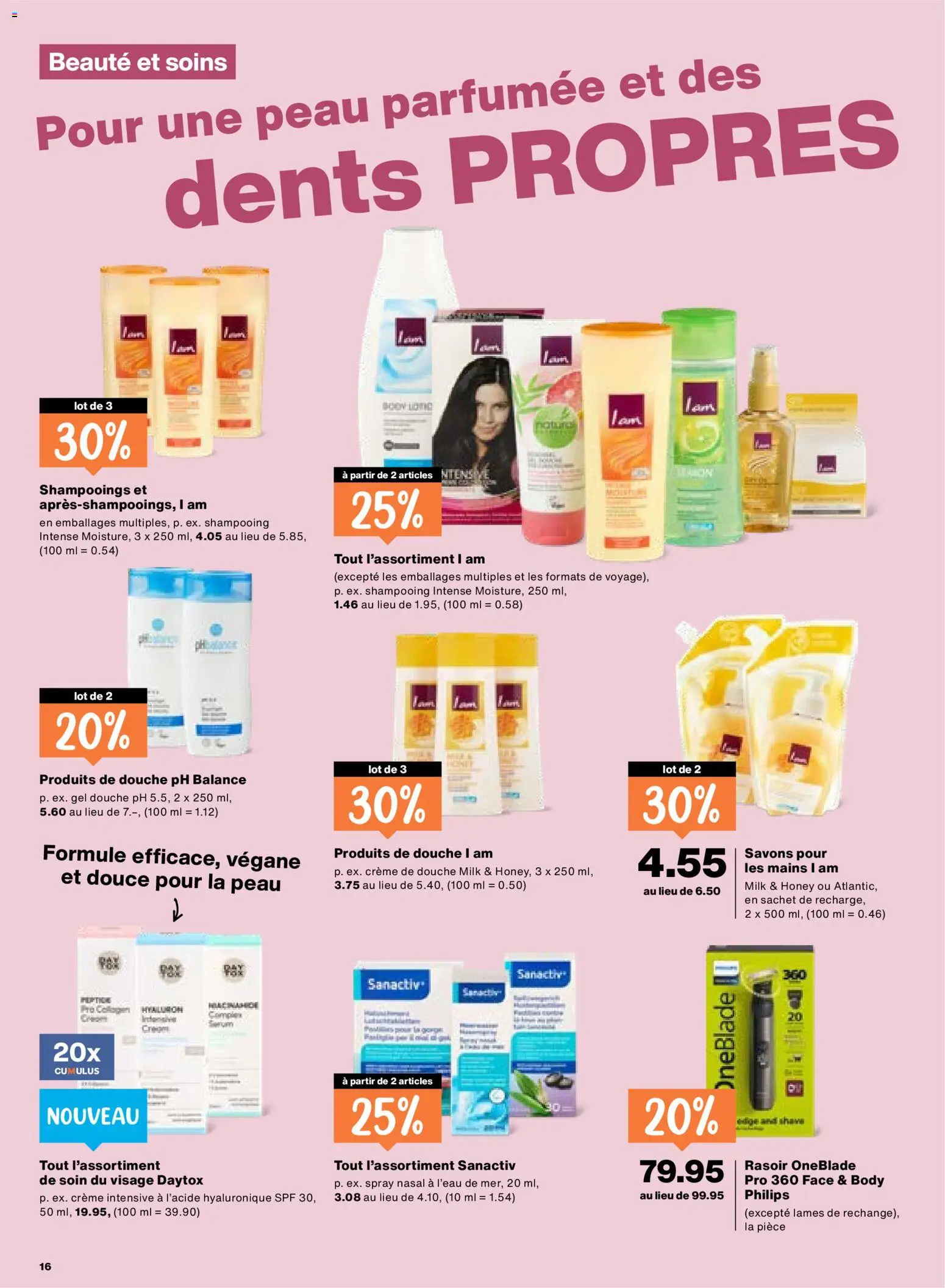 Migros aktionen FR – gültig ab 16.07.2026 | Seite: 16 | Produkte: Shampoo, Shower Gel, Creme, Philips