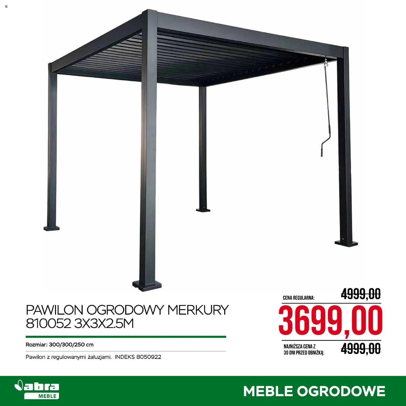 Abra meble gazetka od 27.05.2026 | Strona: 24 | Produkty: Pawilon ogrodowy, Meble ogrodowe