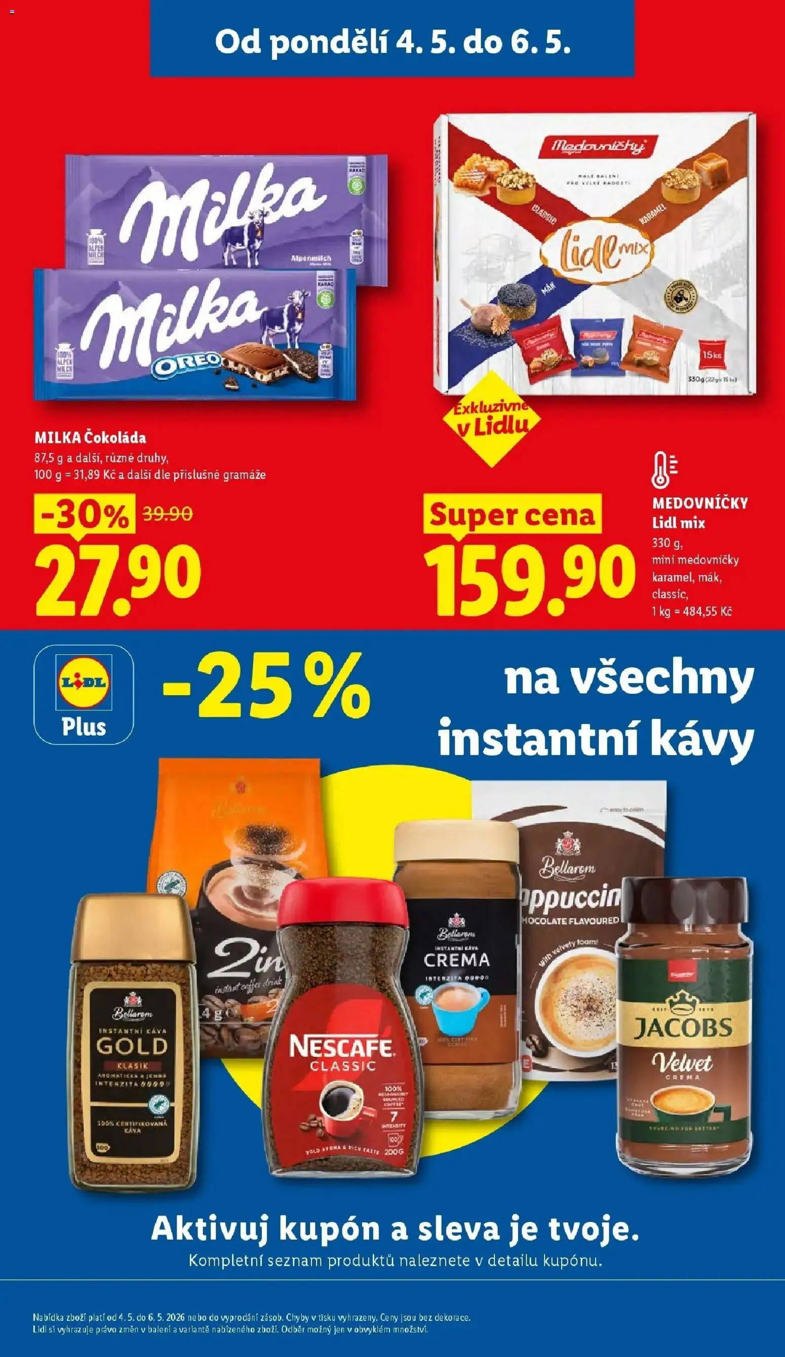Lidl leták od 04.05.2026 - Nový akční leták | Strana: 3 | Produkty: Milka, Crema, Cappuccino, Oreo