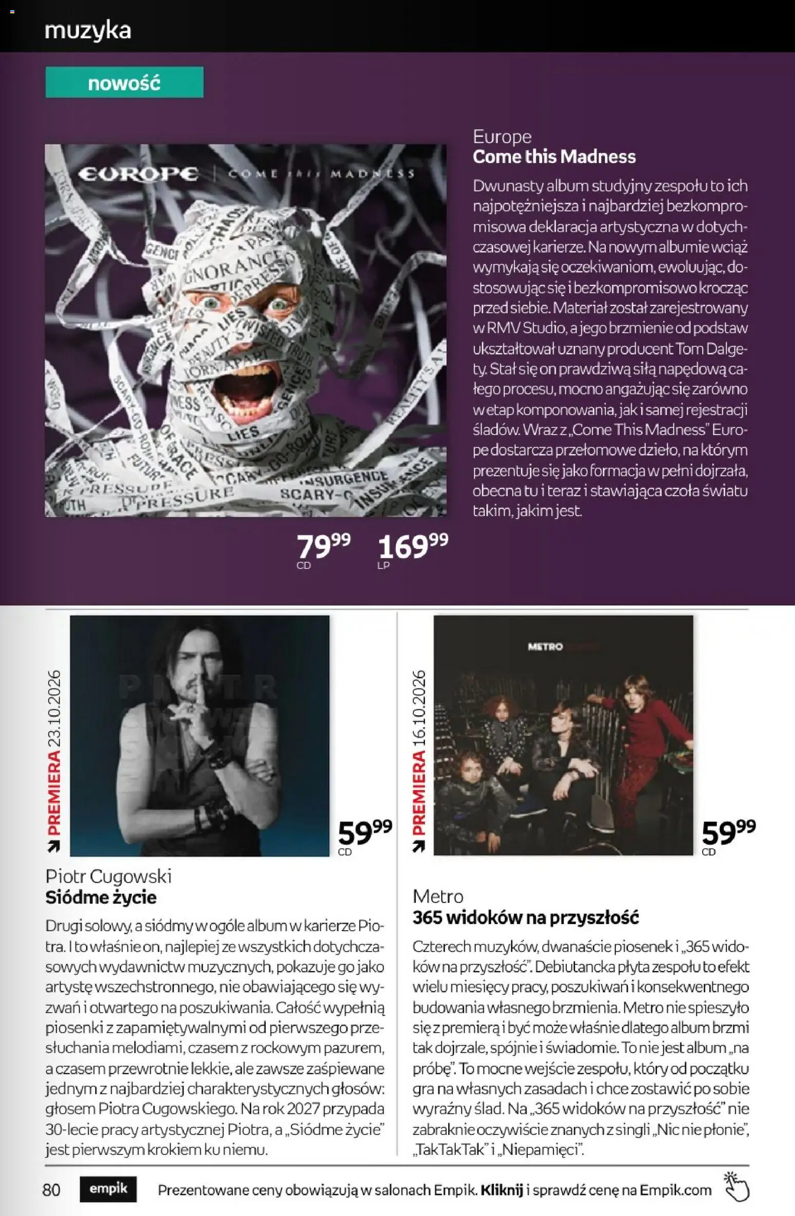 Empik promocje - Tom kultury Muzyka od 14.10.2026 | Strona: 5 | Produkty: Gra, Lego