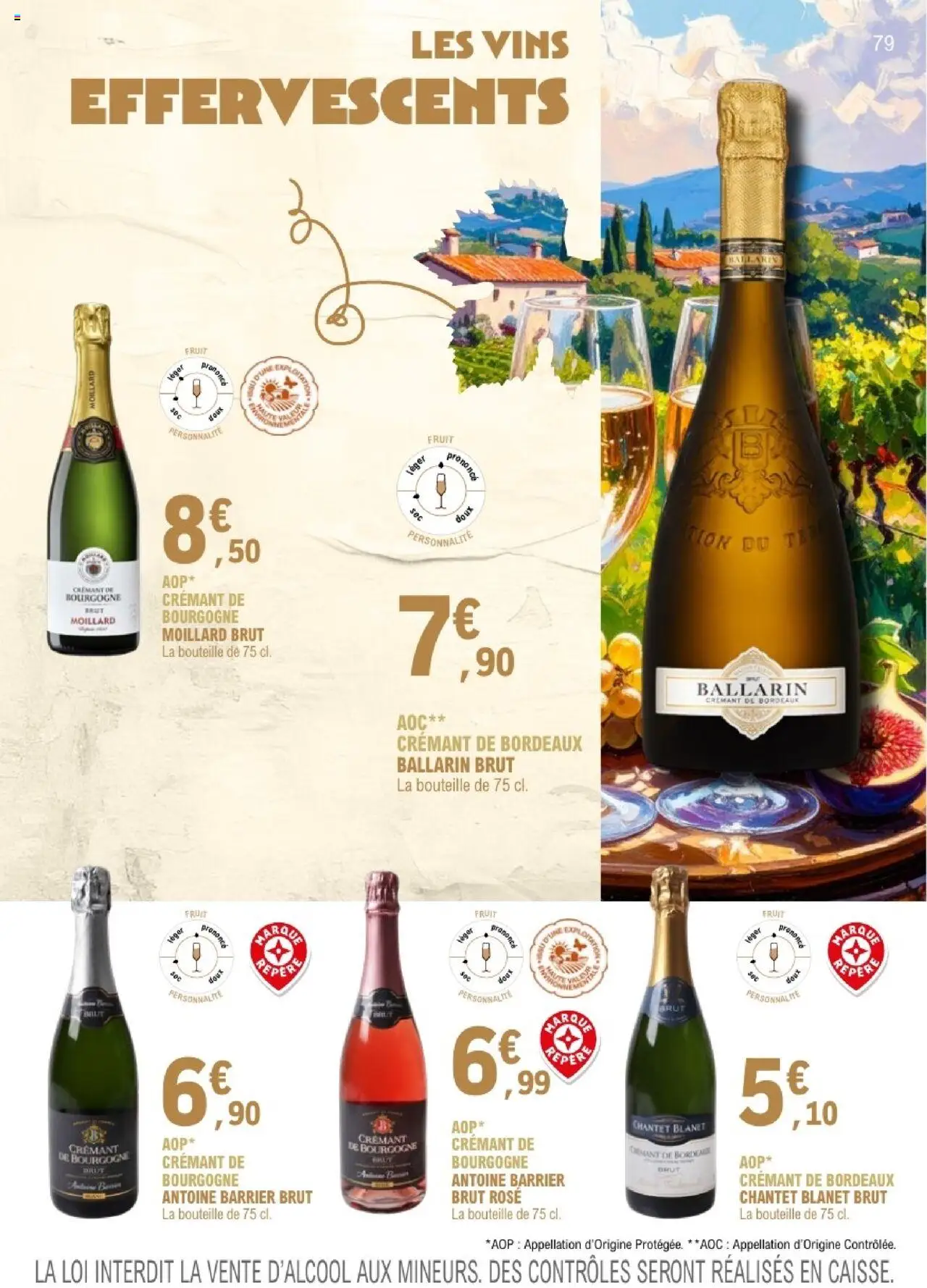 {H1} | Page: 79 | Produits: Crémant de bourgogne, Bourgogne, Crémant de Bordeaux, Crémant