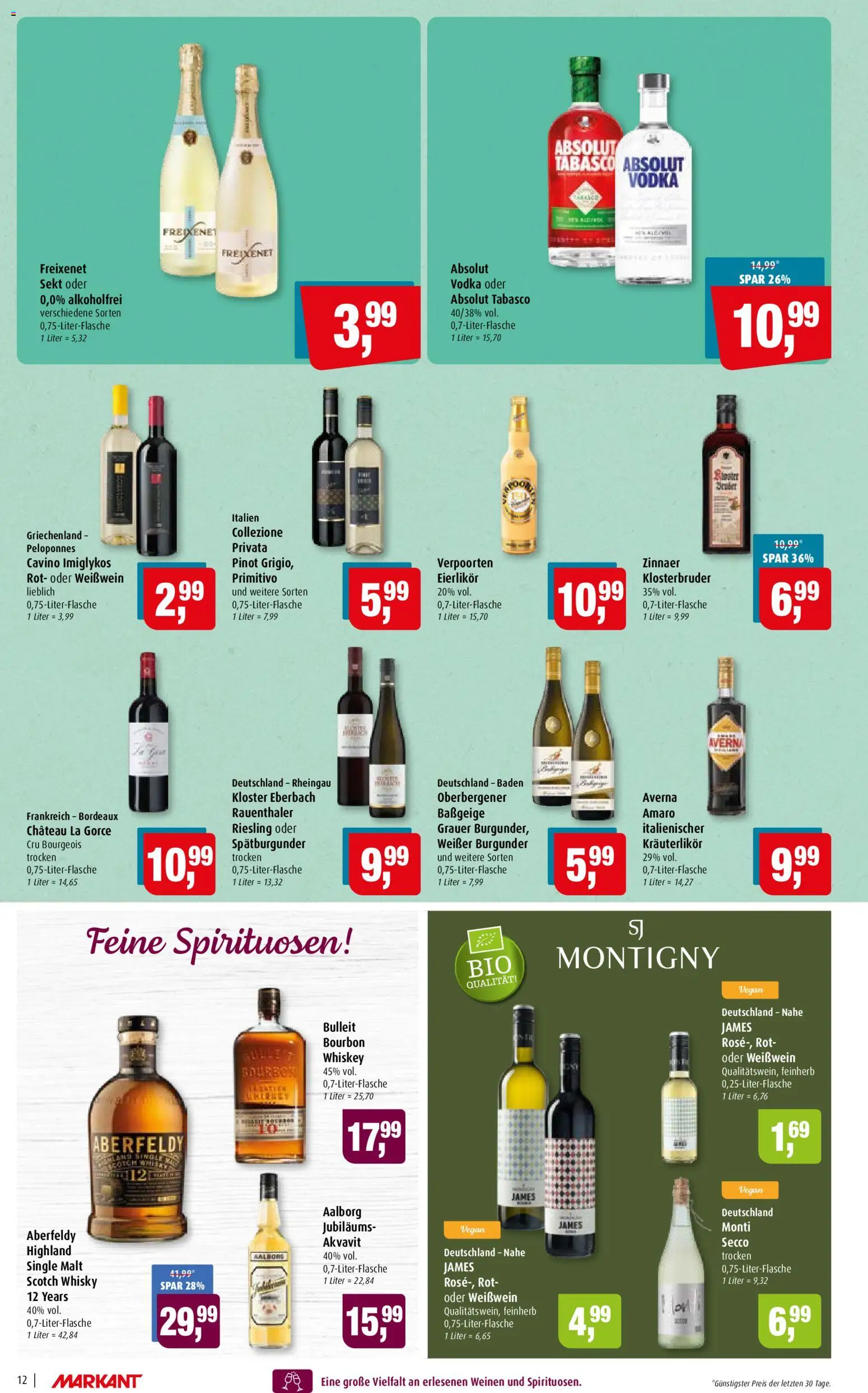 Markant Prospekt – gültig ab 26.10.2026 | Seite: 12 | Produkte: Whisky, Freixenet, Sekt, Bourbon
