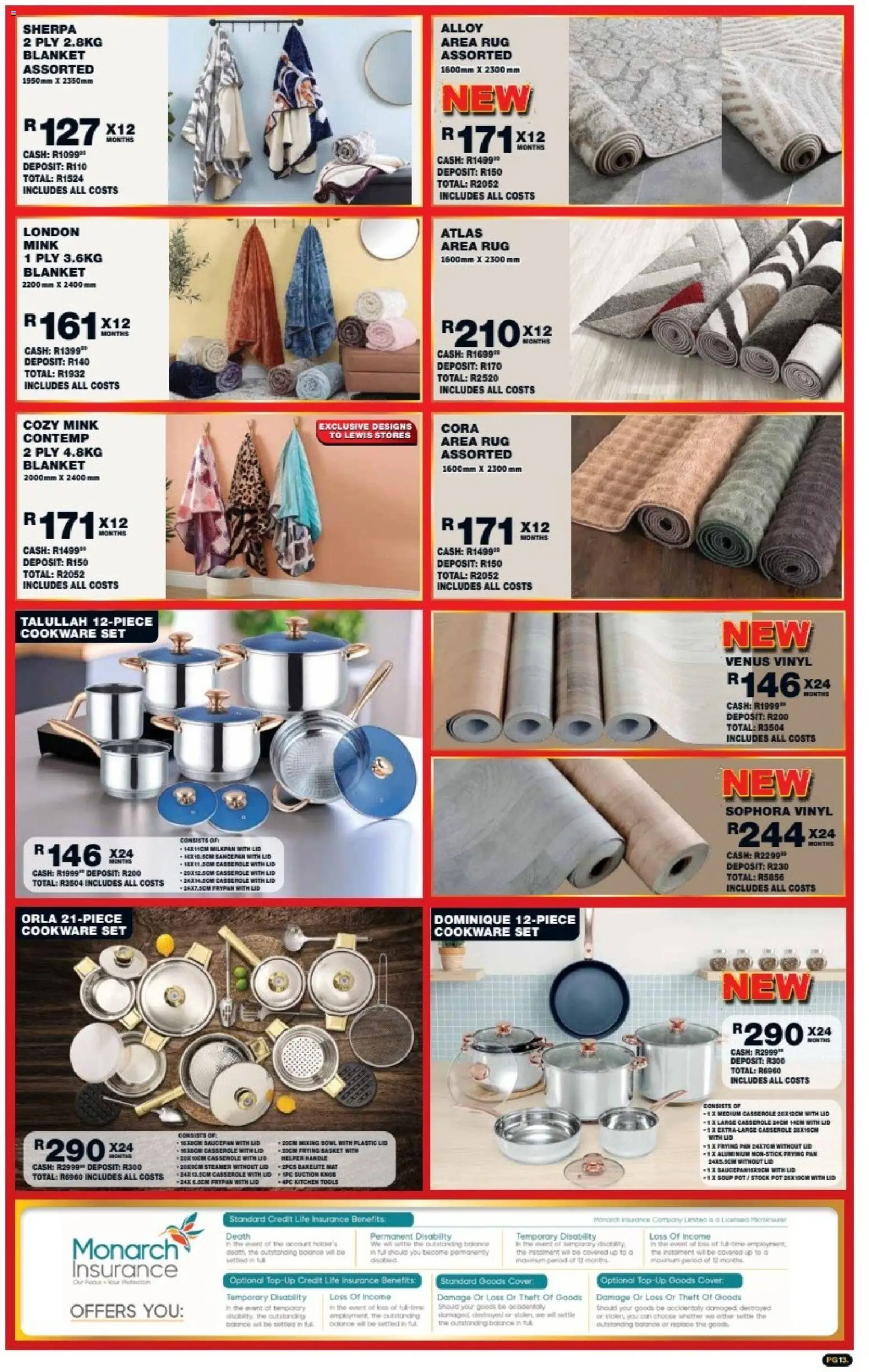 New Lewis Stores catalogue – valid from 05/10/2026 | Page: 13 | Products: Bowl, Blanket, Cookware, Soup
