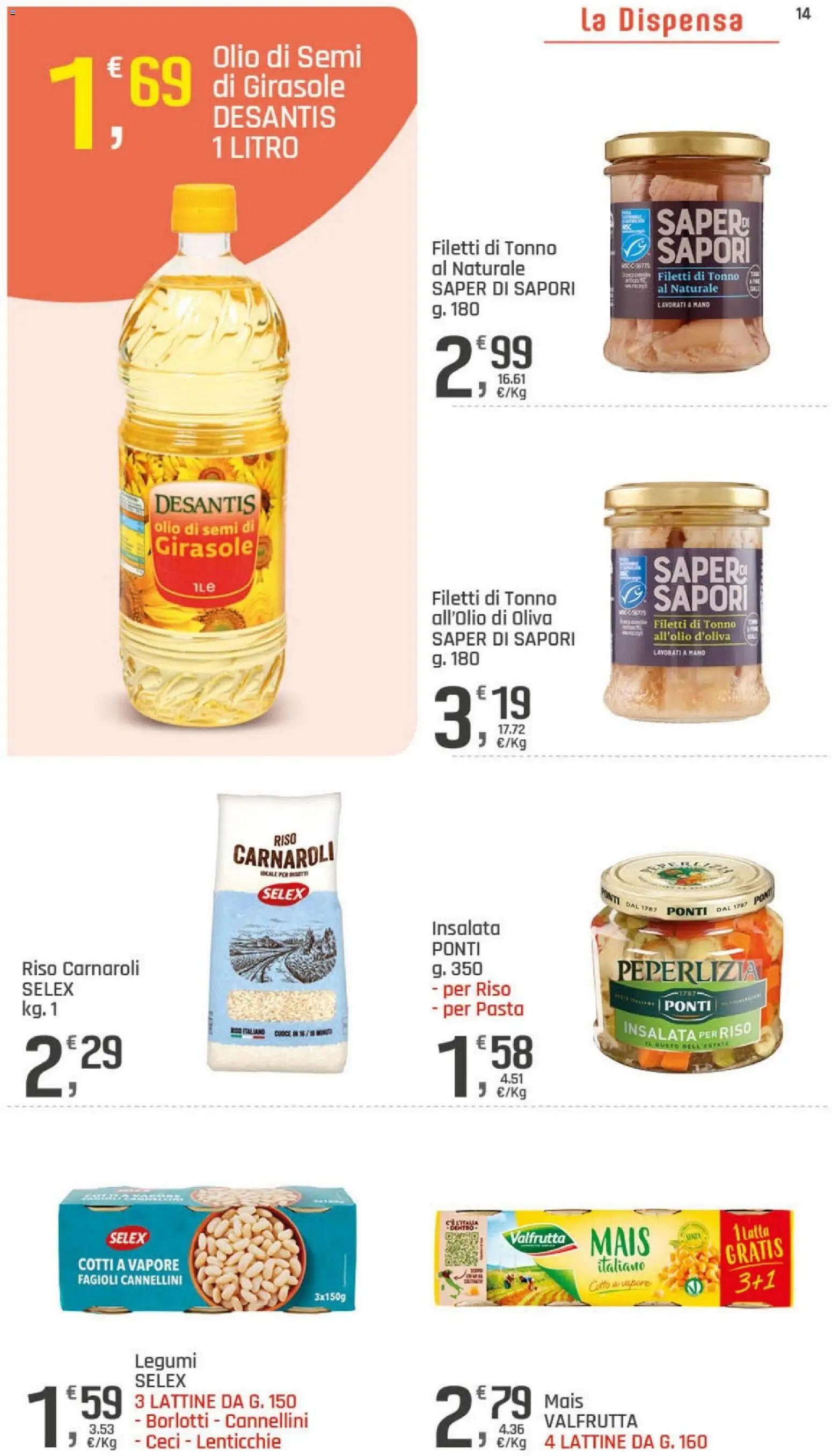 Volantino DOK del 09/07/2026 | Pagina: 14 | Prodotti: Riso Carnaroli, Riso, Insalata, Pasta