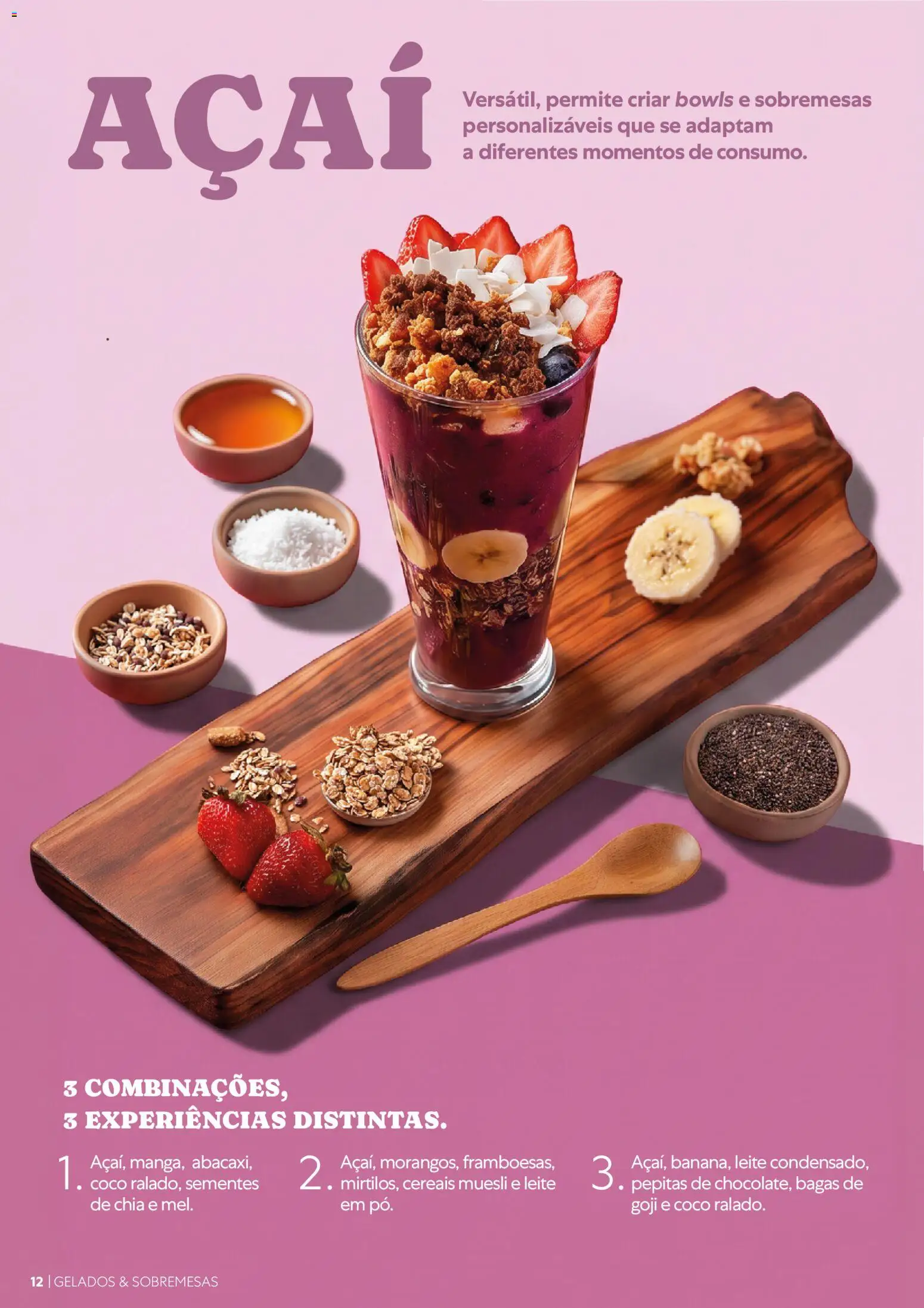 Recheio Catálogo de Gelados  Sobremesas │ válido de 26/06/2026 | Página: 12 | Produtos: Muesli, Açai, Goji, Coco