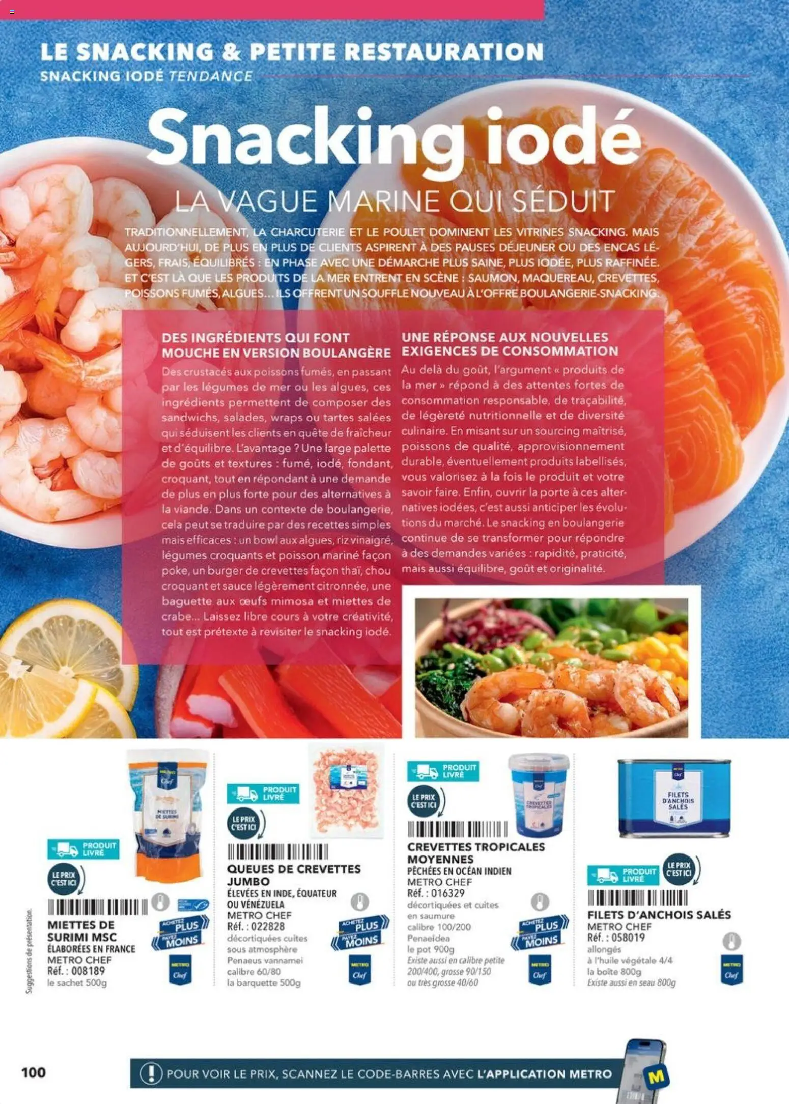 {H1} | Page: 100 | Produits: Mais, Poisson, Crabe, Livre