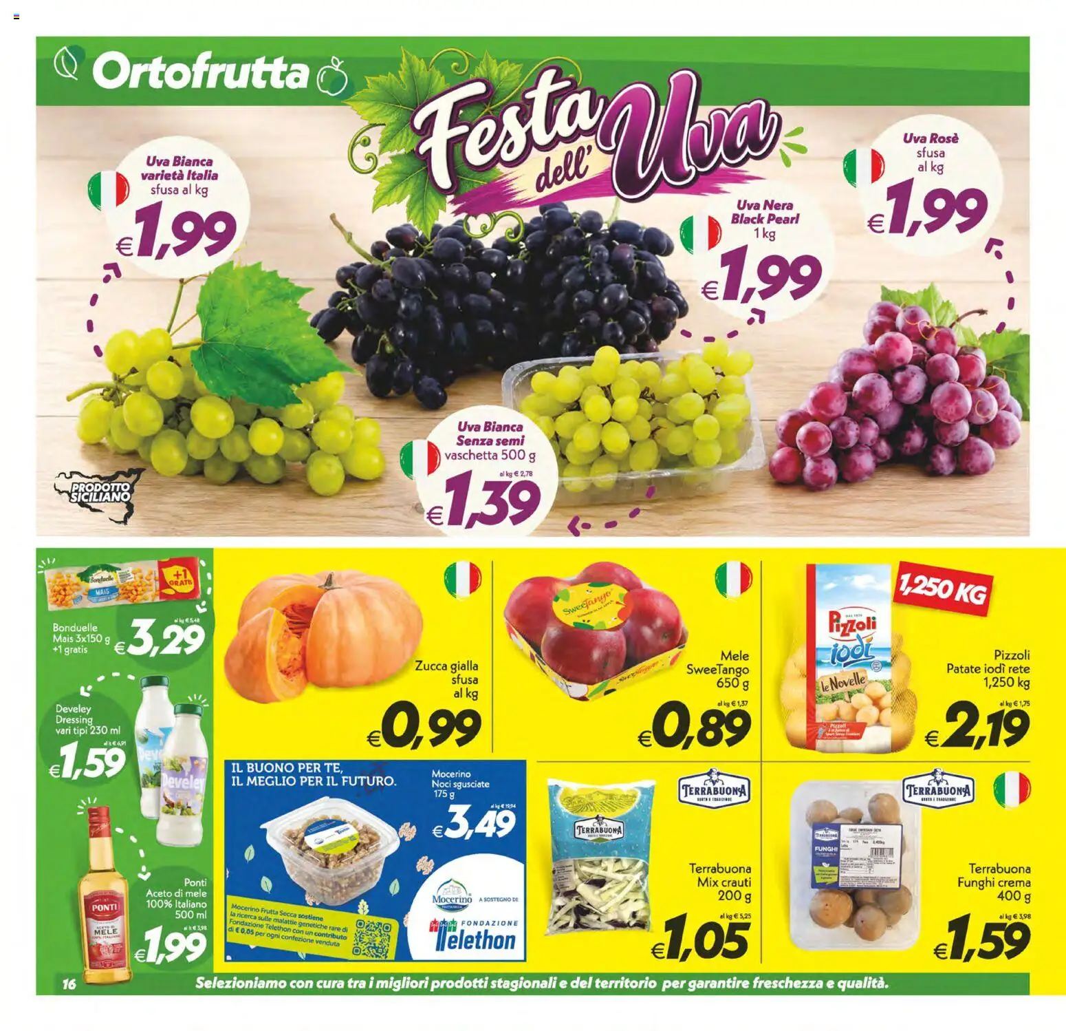 Volantino SuperConveniente del 22/09/2026 | Pagina: 16 | Prodotti: Frutta secca, Frutta, Noci, Crauti