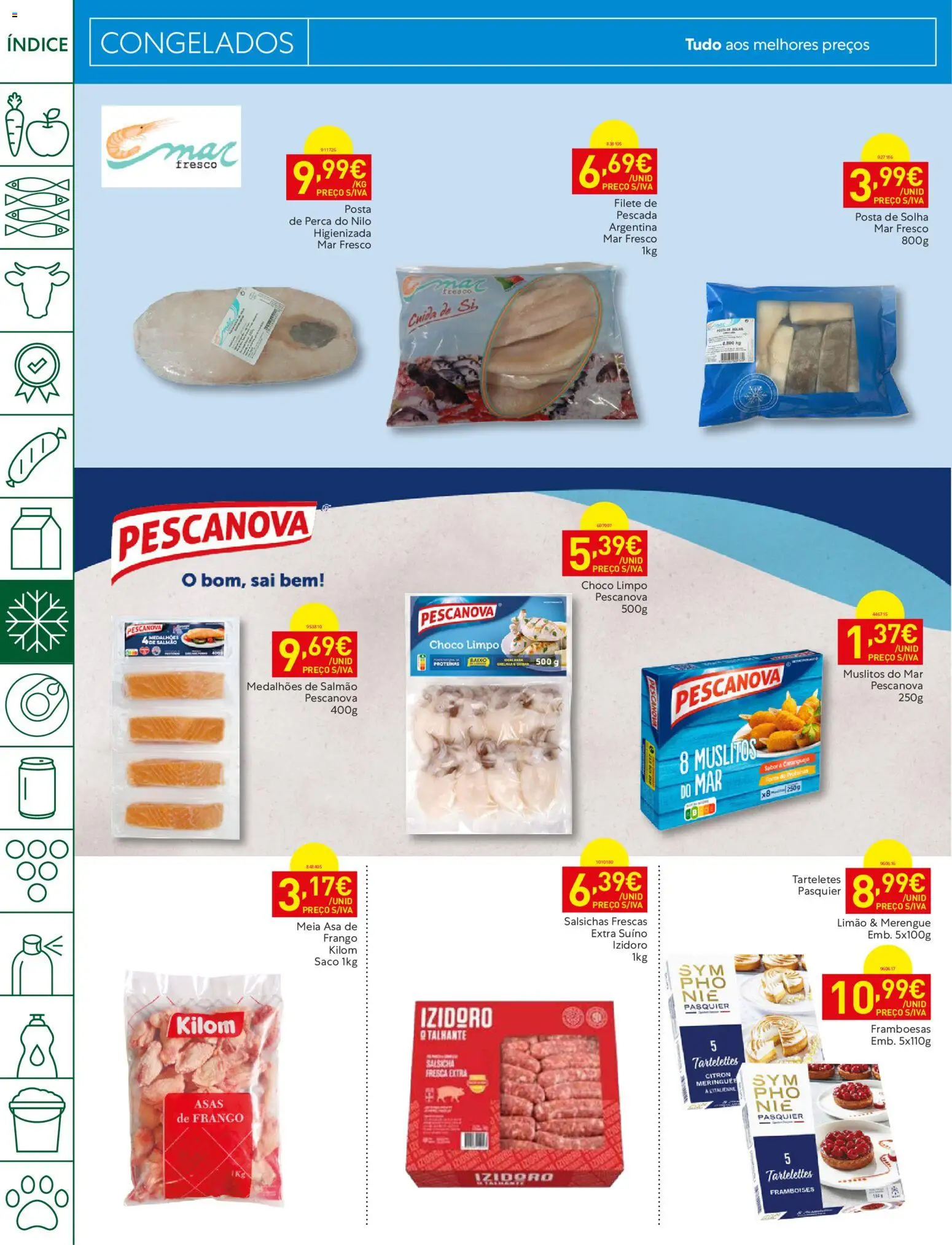 Recheio folheto Madeira │ válido de 23/06/2026 | Página: 14 | Produtos: Asas de frango, Frango, Pescada, Salmão