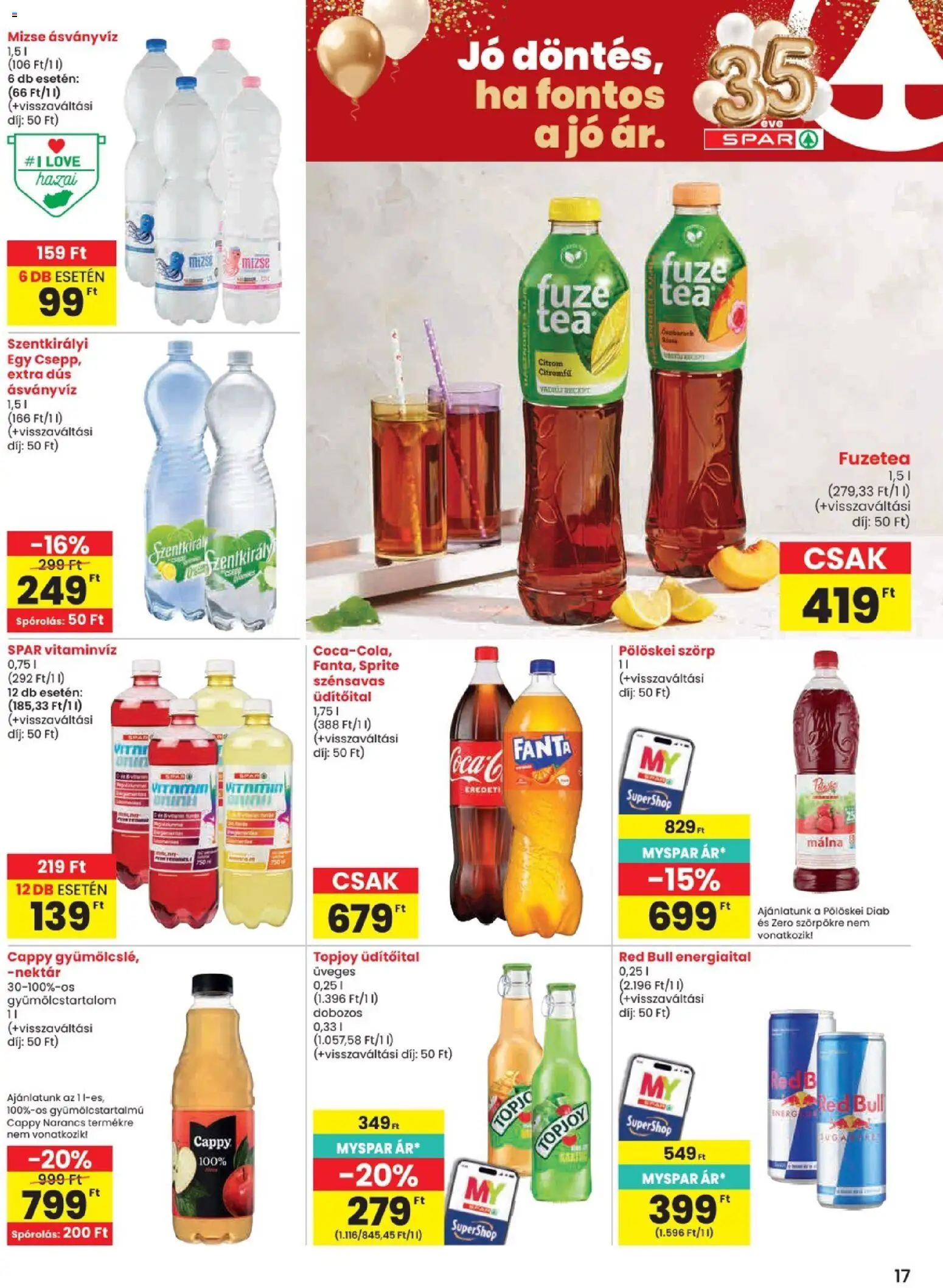 Spar akciós ujság - amely érvényes a következő dátumtól: 2026.09.10. | Oldal: 17