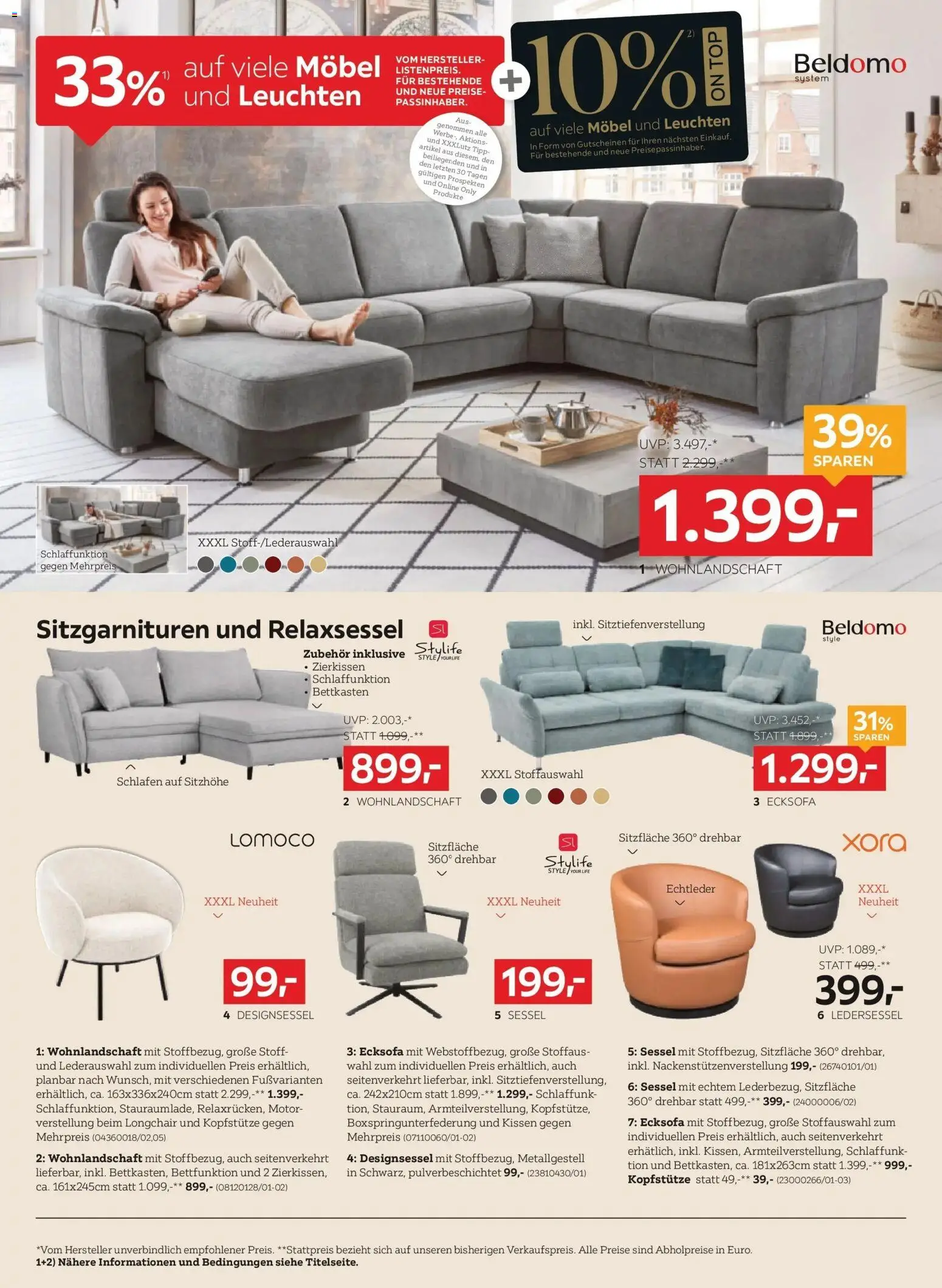 XXXLutz Hauptprospekt von 29.09.2026 - Aktuelle Angebote | Seite: 12 | Produkte: Kissen, Sessel