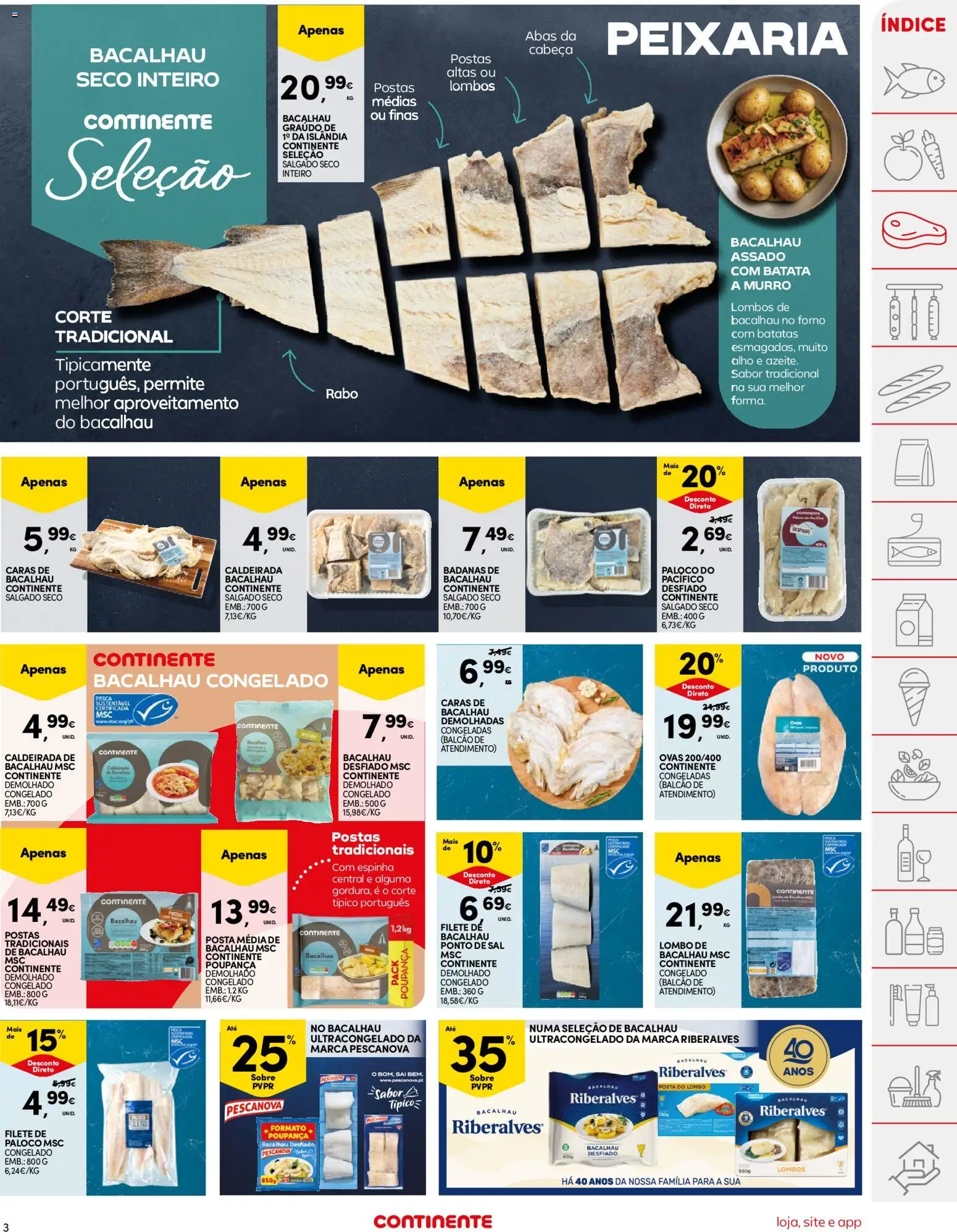 Continente folheto │ válido de 21.04.2026 | Página: 3 | Produtos: Forno, Bacalhau, Sal, Ovos