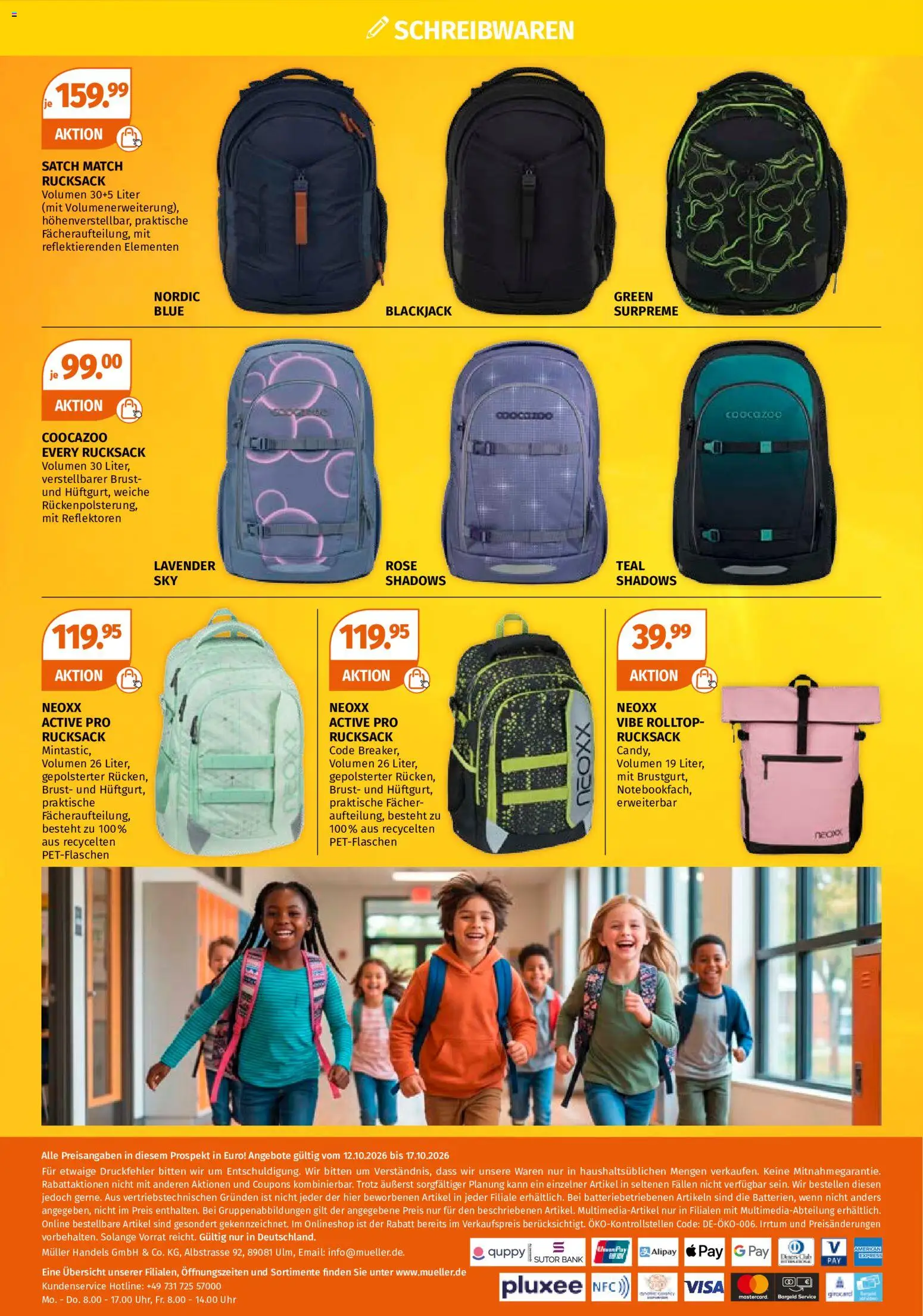 Müller Rucksack Highlights – gültig ab 21.09.2026 | Seite: 4 | Produkte: Rucksack, Uhr