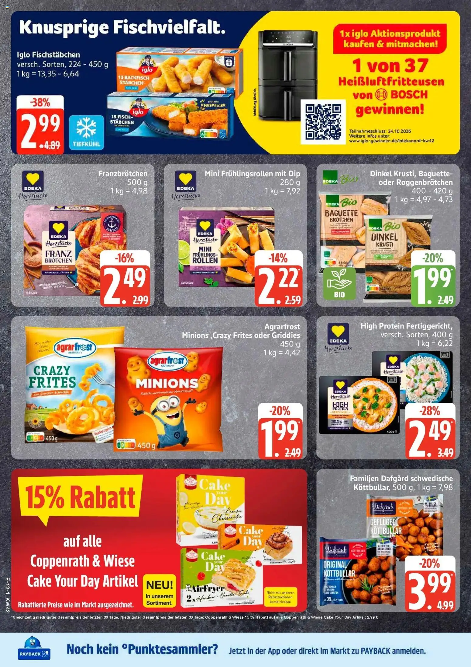 Edeka Prospekt Ratzeburg (ab 12.10.2026) » Angebote Online | Seite: 18 | Produkte: Iglo, Baguette, Fisch, Fischstabchen