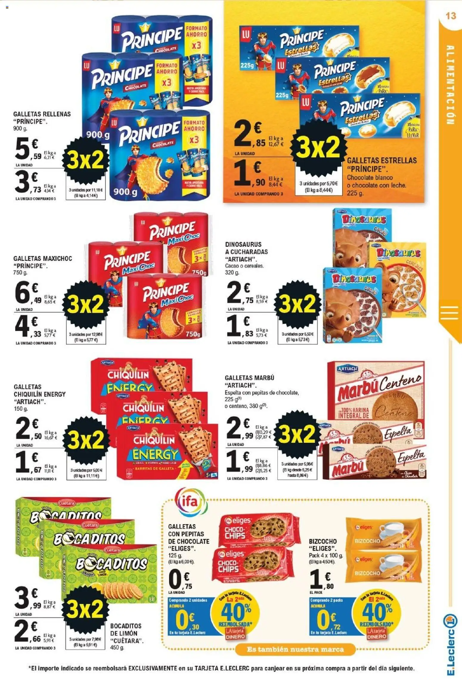 E.Leclerc - Soria │ válido desde el 21/10/2026 | Página: 13 | Productos: Limón, Chocolate blanco, Bizcocho, Galletas rellenas