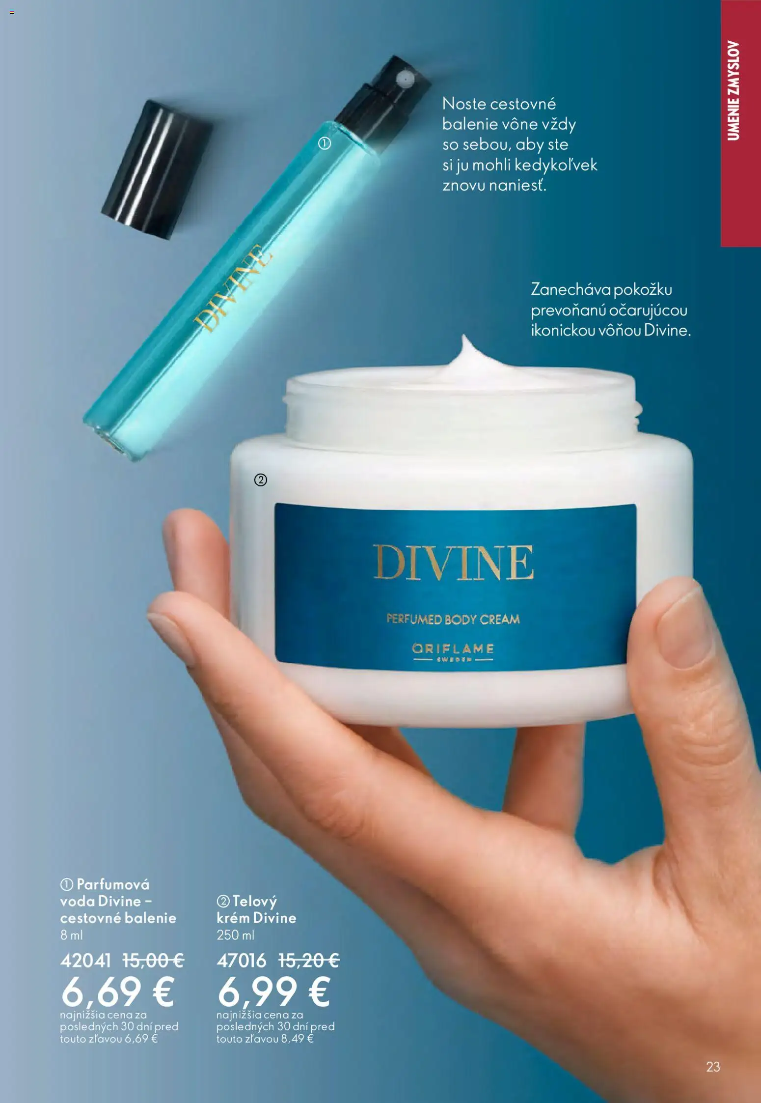 Nové Oriflame akcie – leták je platný od 15.04.2026 | Strana: 23 | Produkty: Krém, Voda