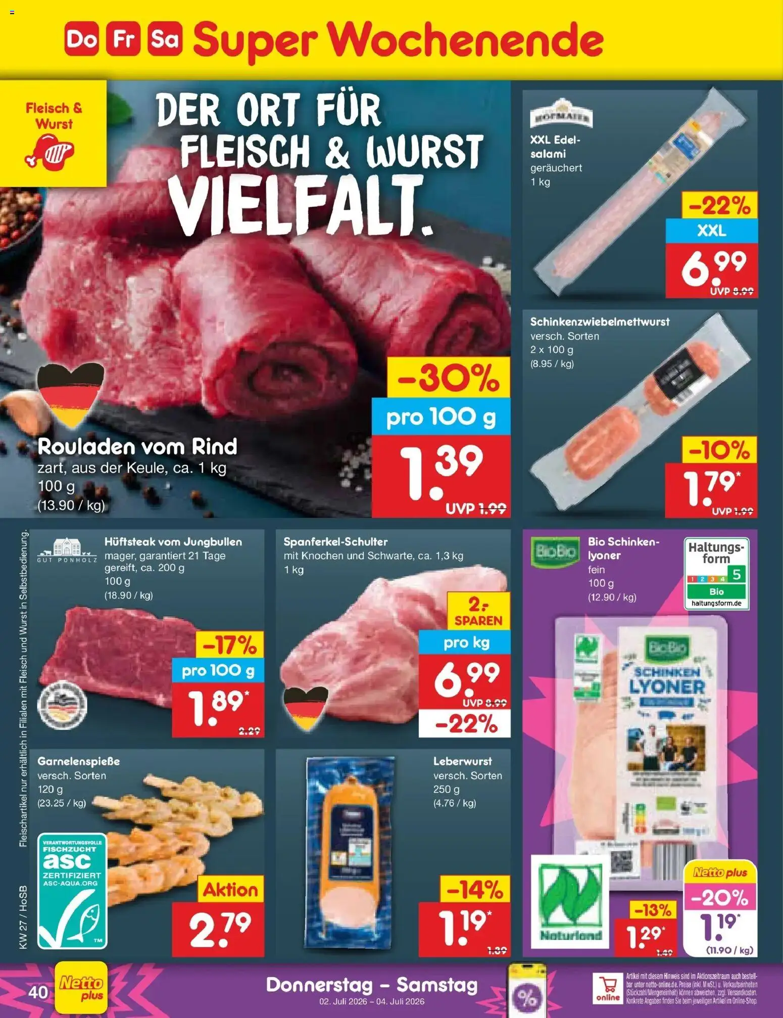 Netto Marken-Discount Prospekt Hannover – gültig ab 29.06.2026 | Seite: 58 | Produkte: Wurst, Salami, Schinken, Fleisch