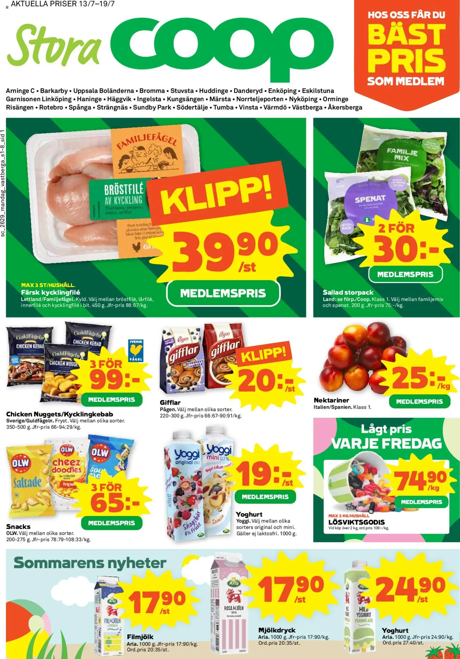 Coop erbjudanden från 13/07/2026 > reklamblad catalogue cover