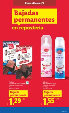 Vista previa Milbona Nata montada en spray, 2 variedades: clásica o light. 250 / 255 g válido desde el 04.05.2026 | Página: 7