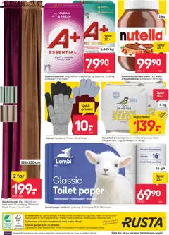 Forhåndsvisning av Rusta kundeavis gyldig fra 05/10/2026 | Side: 16 | Produkter: Toalettpapir, 1, Nutella, Lambi toalettpapir