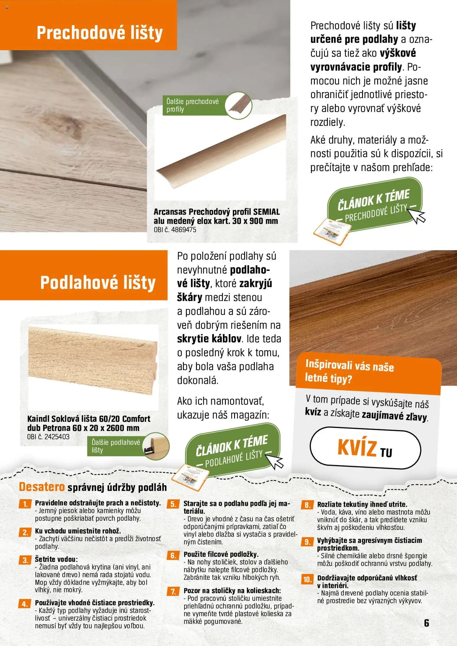 Nové OBI akcie – leták je platný od 15.08.2026 | Strana: 6 | Produkty: Stoličky, Dlažba